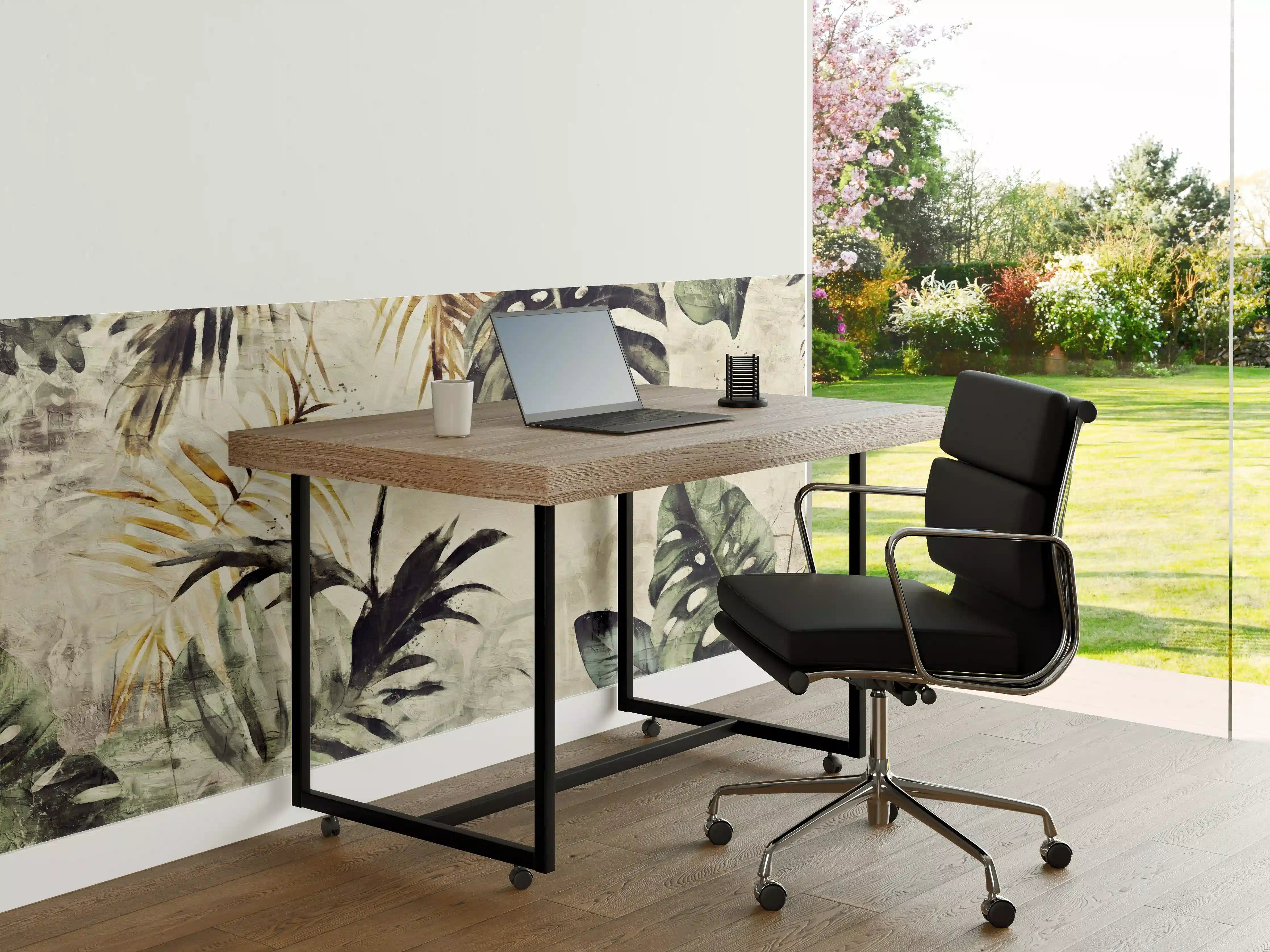 Büro Wandgestaltung - Gräuliche Pflanzen Floral