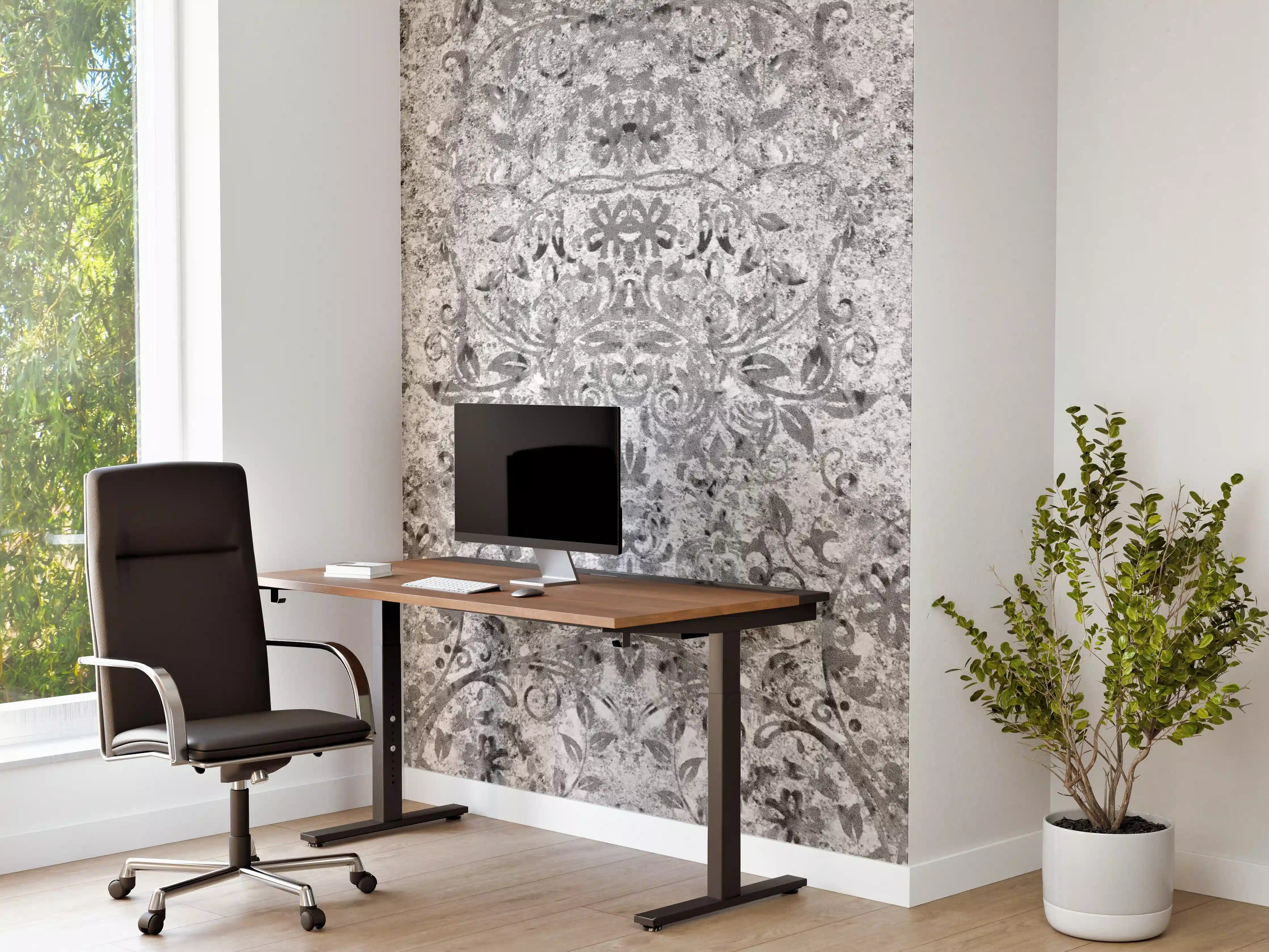 Büro Wandgestaltung - Gräuliche gealterte Tapet-Wand