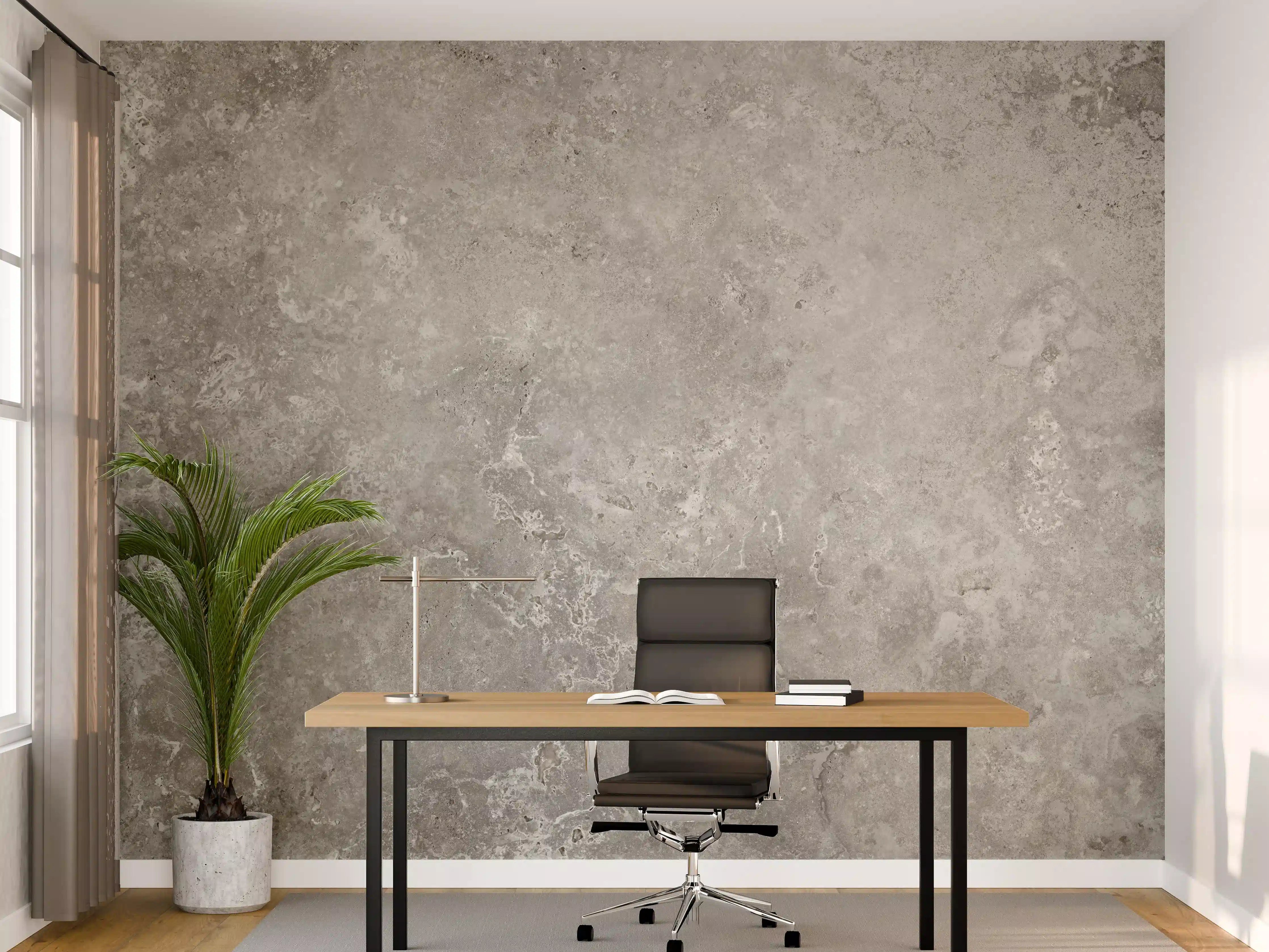 Büro Wandgestaltung - Gräulicher Zement