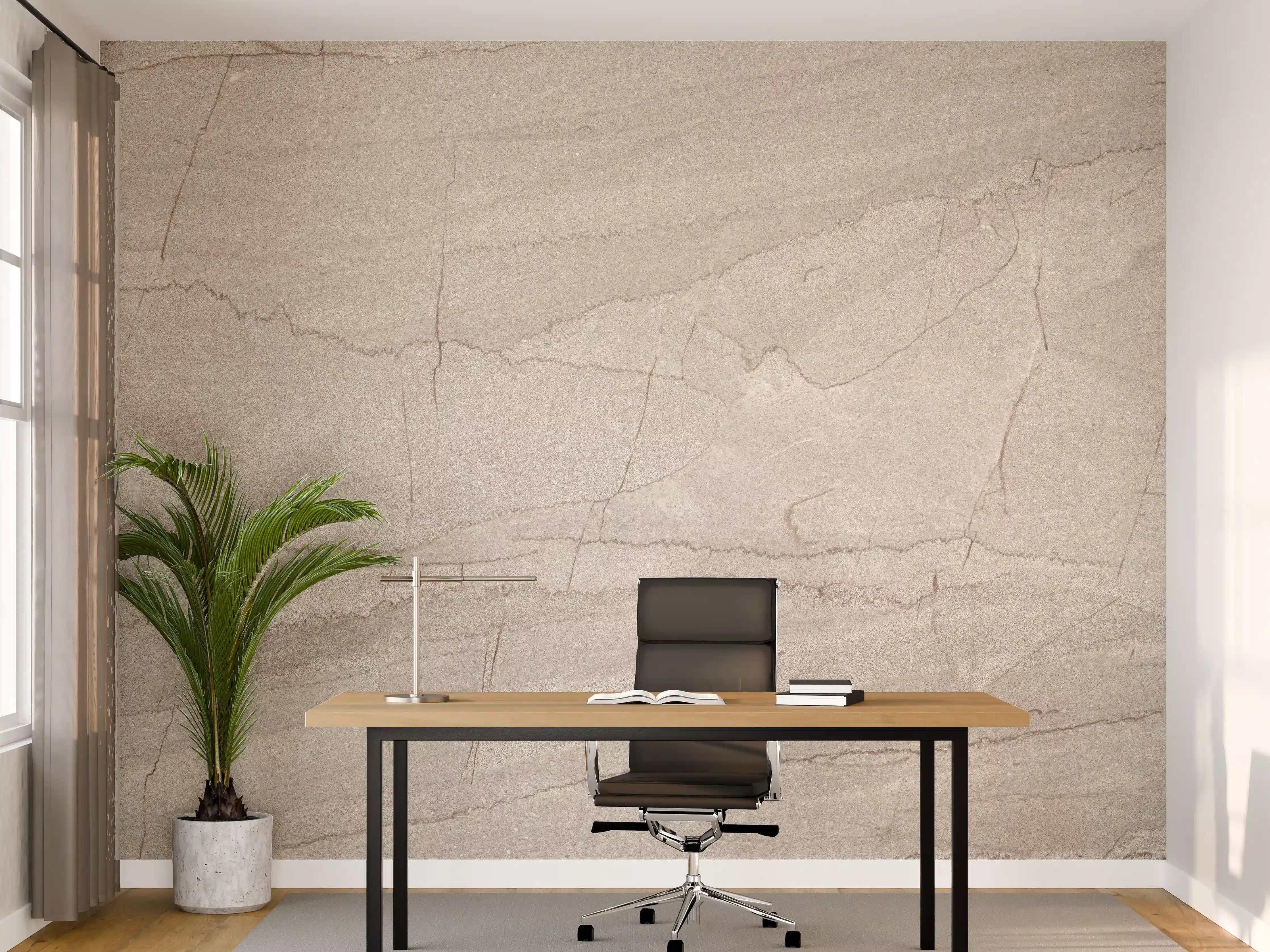 Büro Wandgestaltung - Gräulicher rissiger Marmor