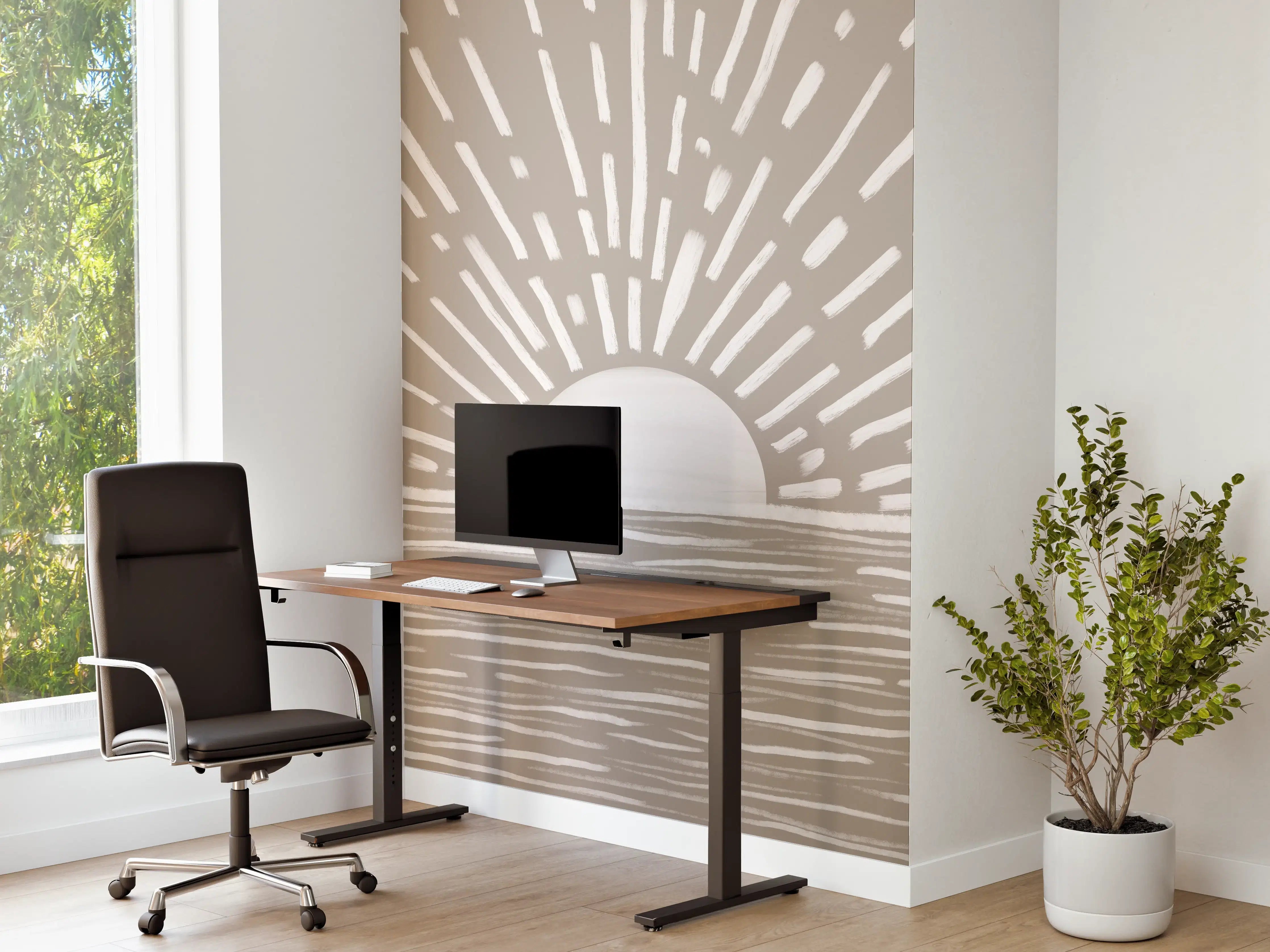 Büro Wandgestaltung - Gräuliches Design - Landschaft