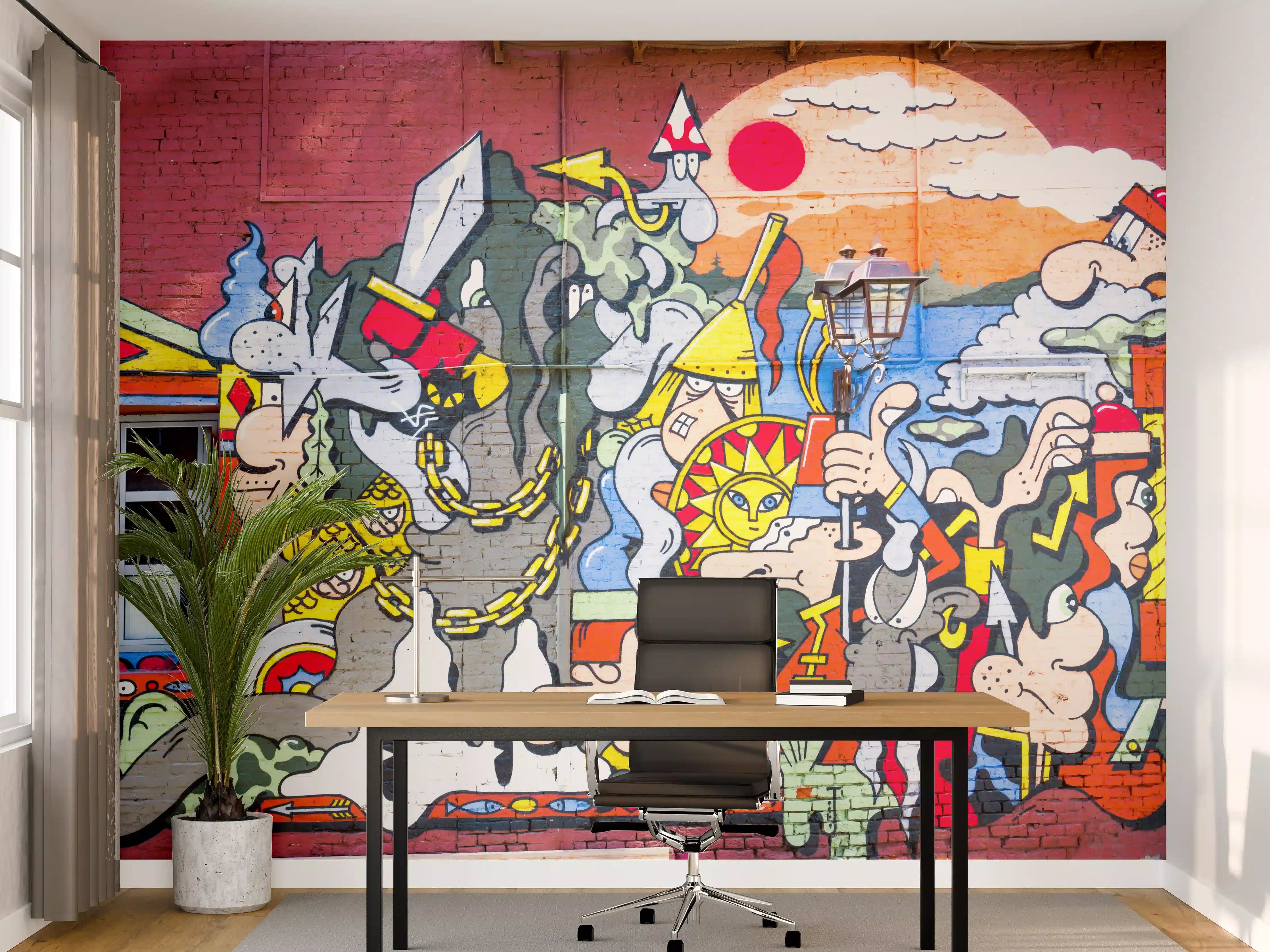 Büro Wandgestaltung - Graffiti Wand - Urban Streetstyle