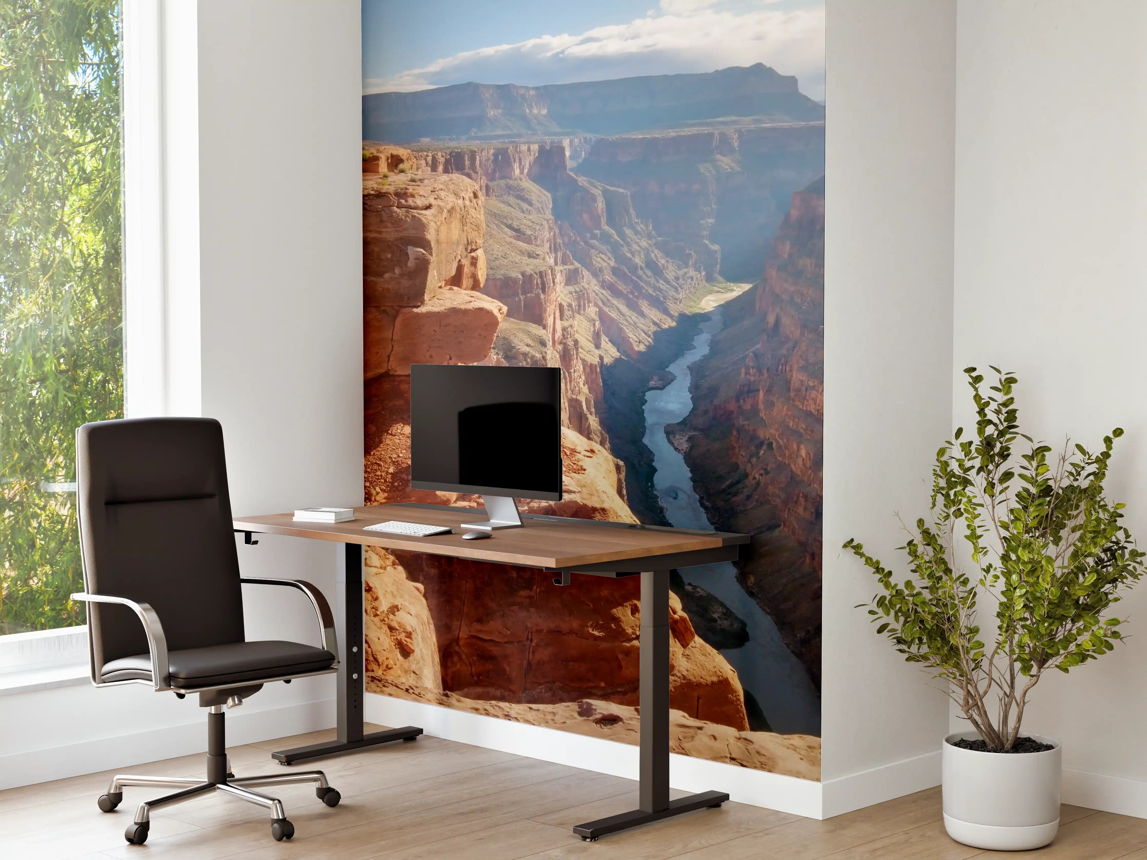 Büro Wandgestaltung - Grand Canyon mit Fluss im Sonnenlicht