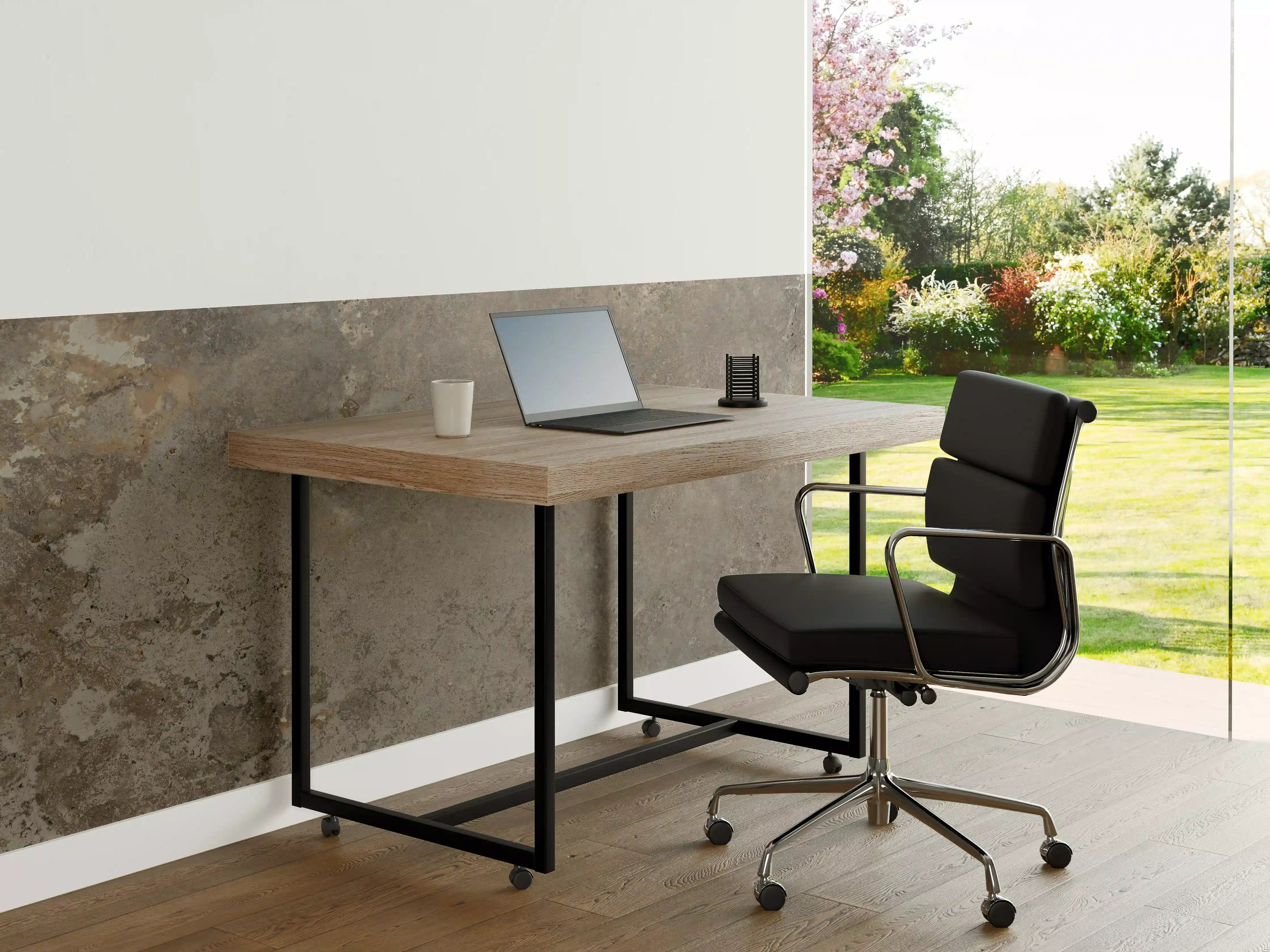 Büro Wandgestaltung - Grau-Braune Steinwand-Textur