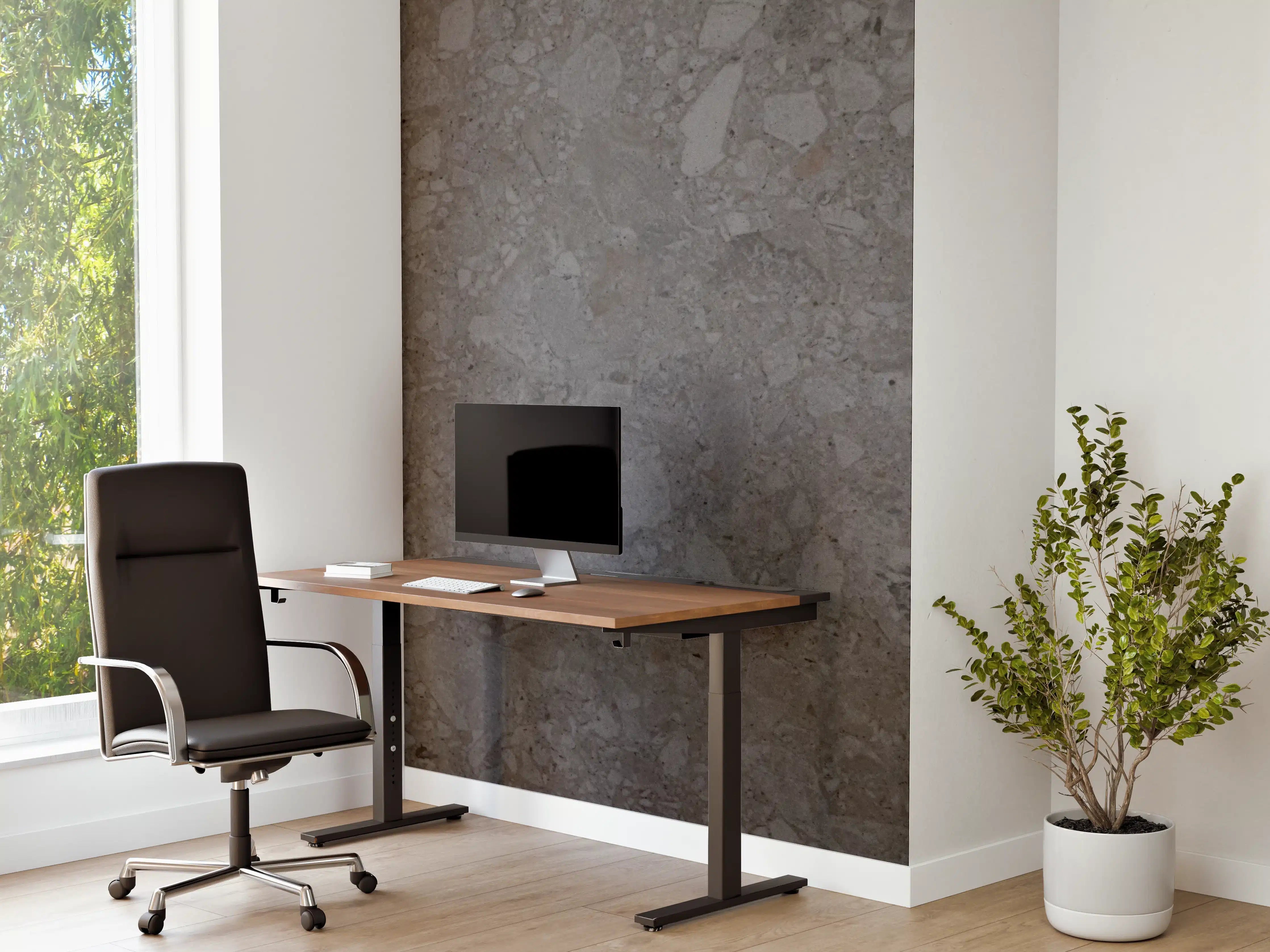 Büro Wandgestaltung - Grau strukturierte Steinoberfläche mit subtilen Details