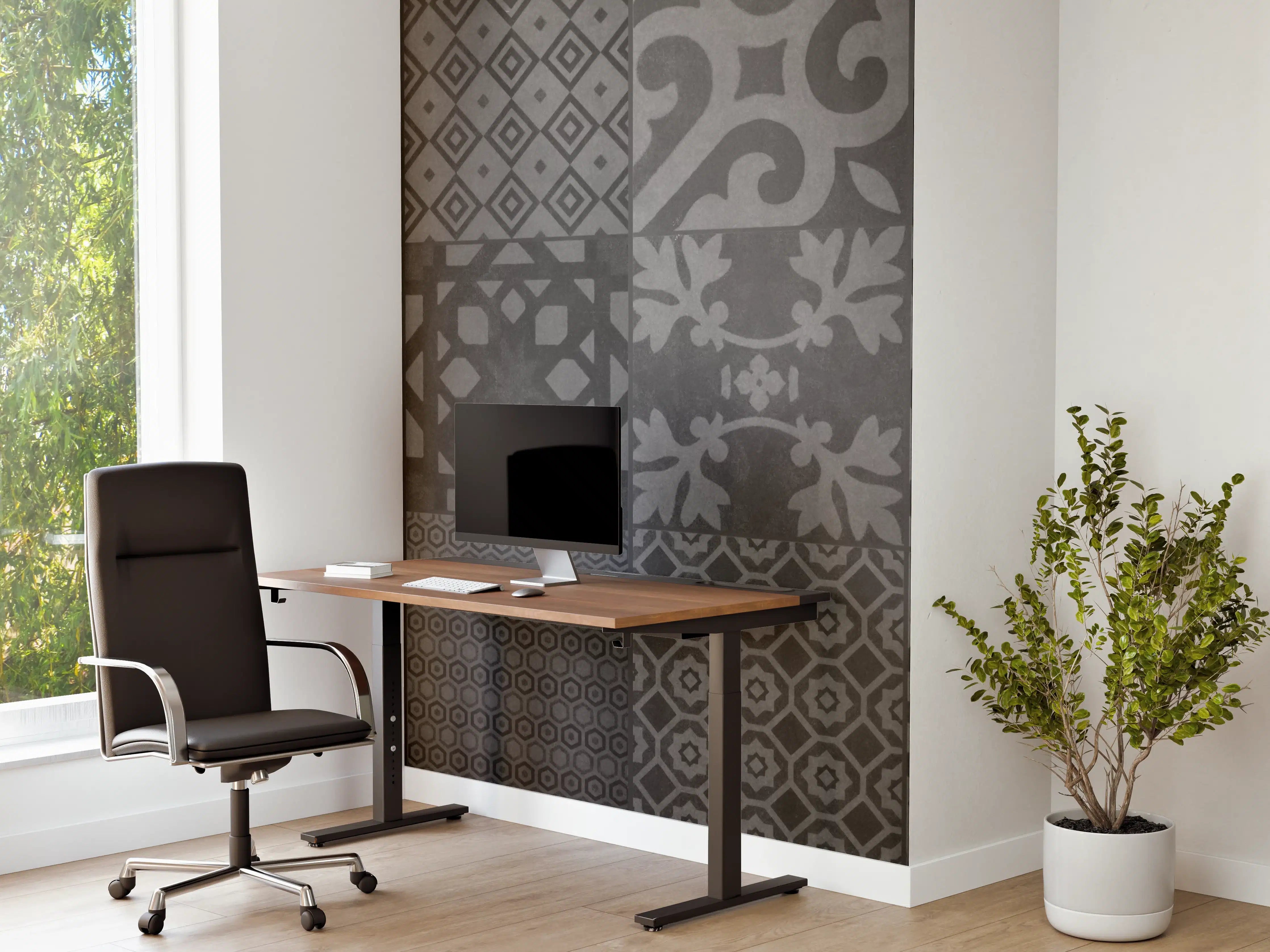 Büro Wandgestaltung - Grau vintage Fliesen