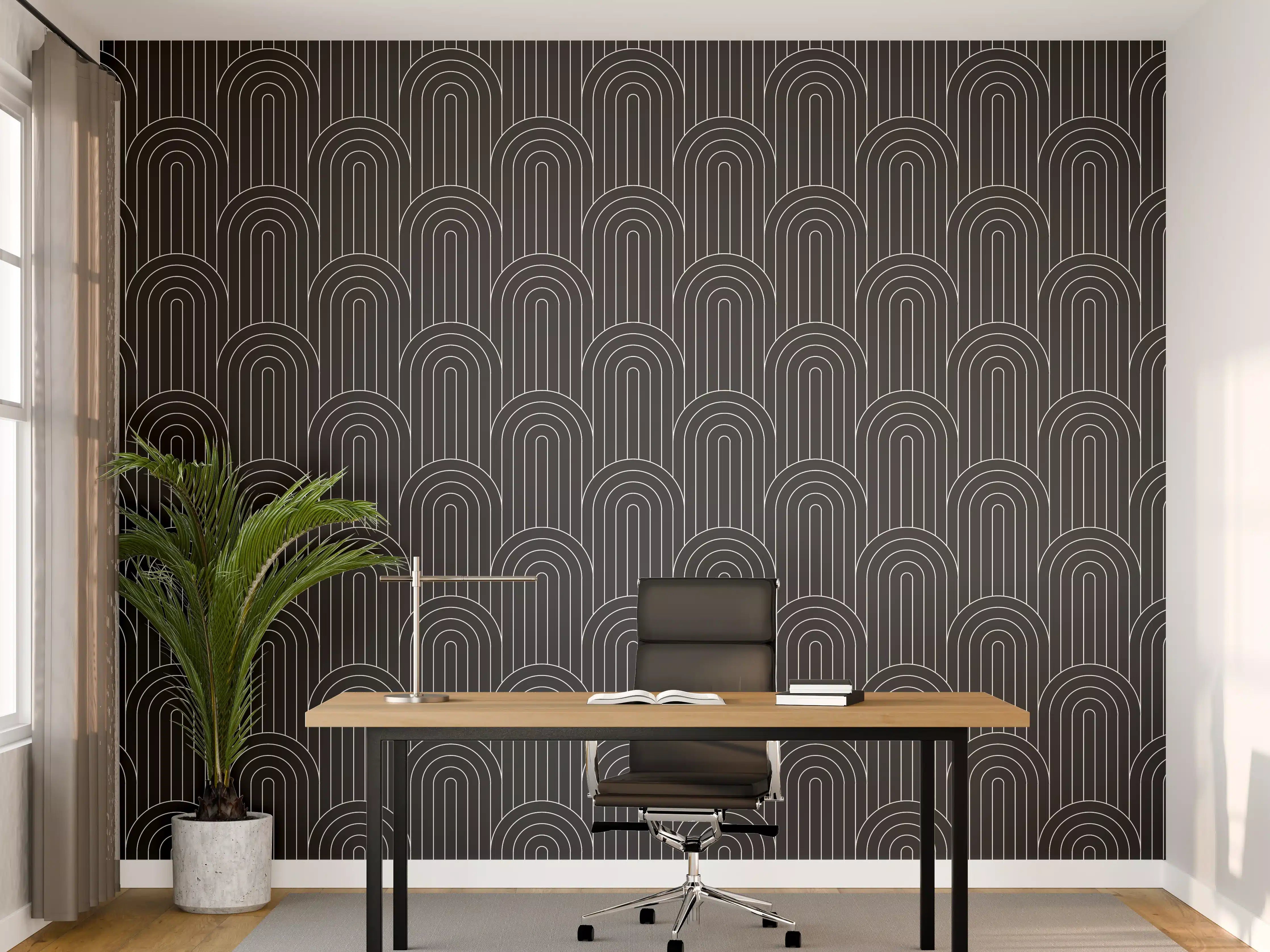 Büro Wandgestaltung - Graue Arcate-Design für moderne Räume