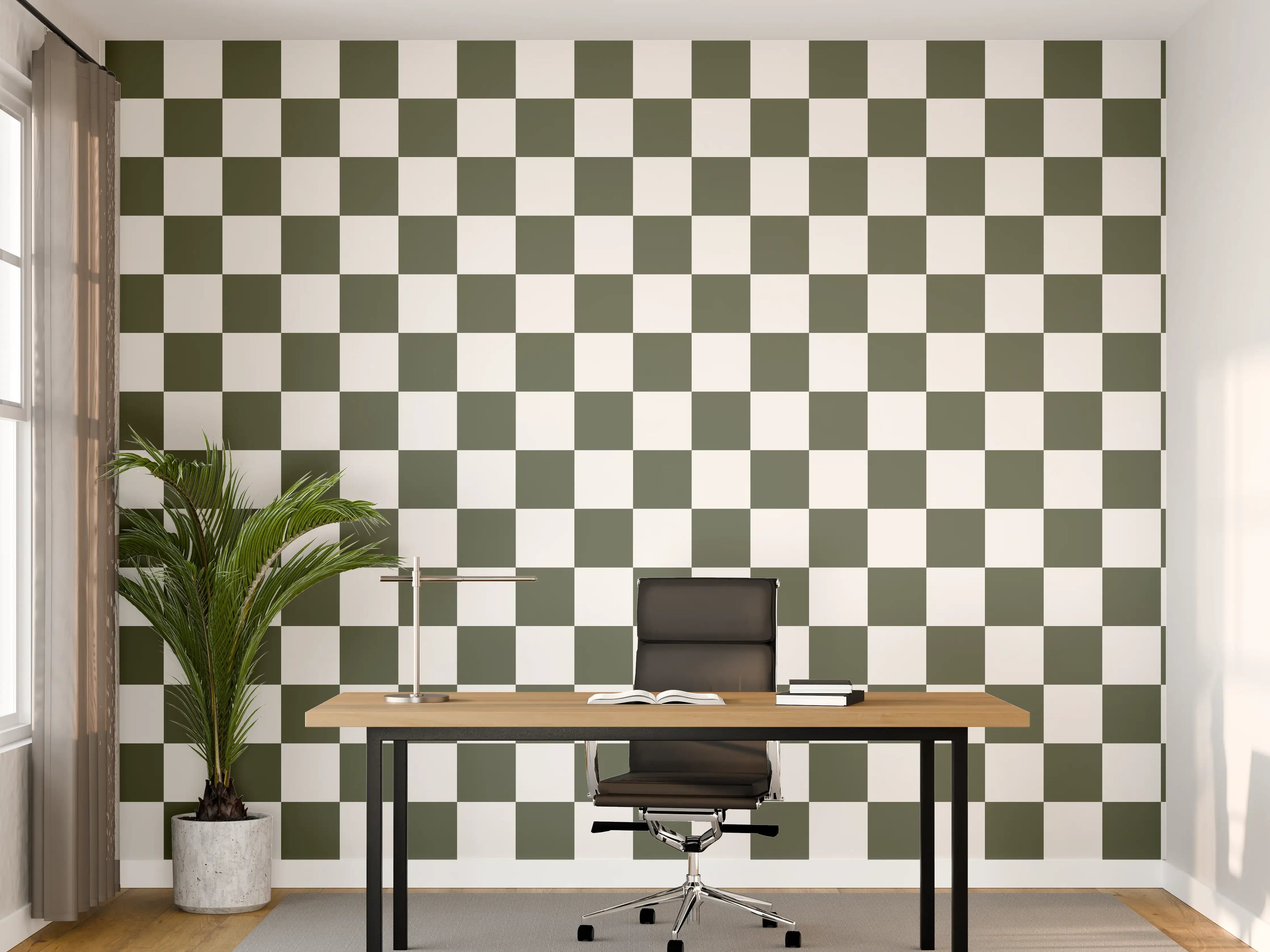 Büro Wandgestaltung - Graue Fliesen mit silberner Struktur