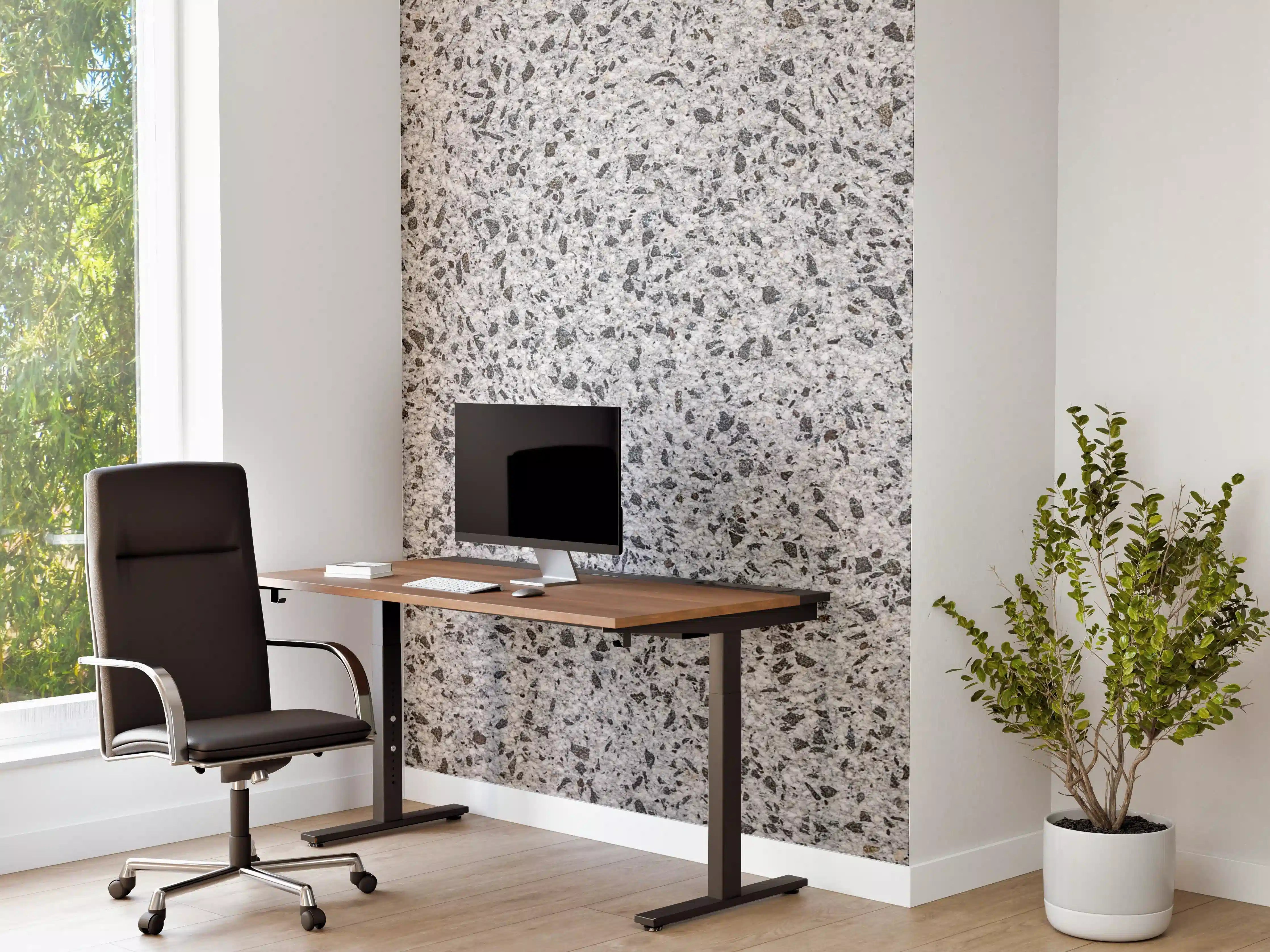 Büro Wandgestaltung - Graue Granit-Textur mit feinem Muster
