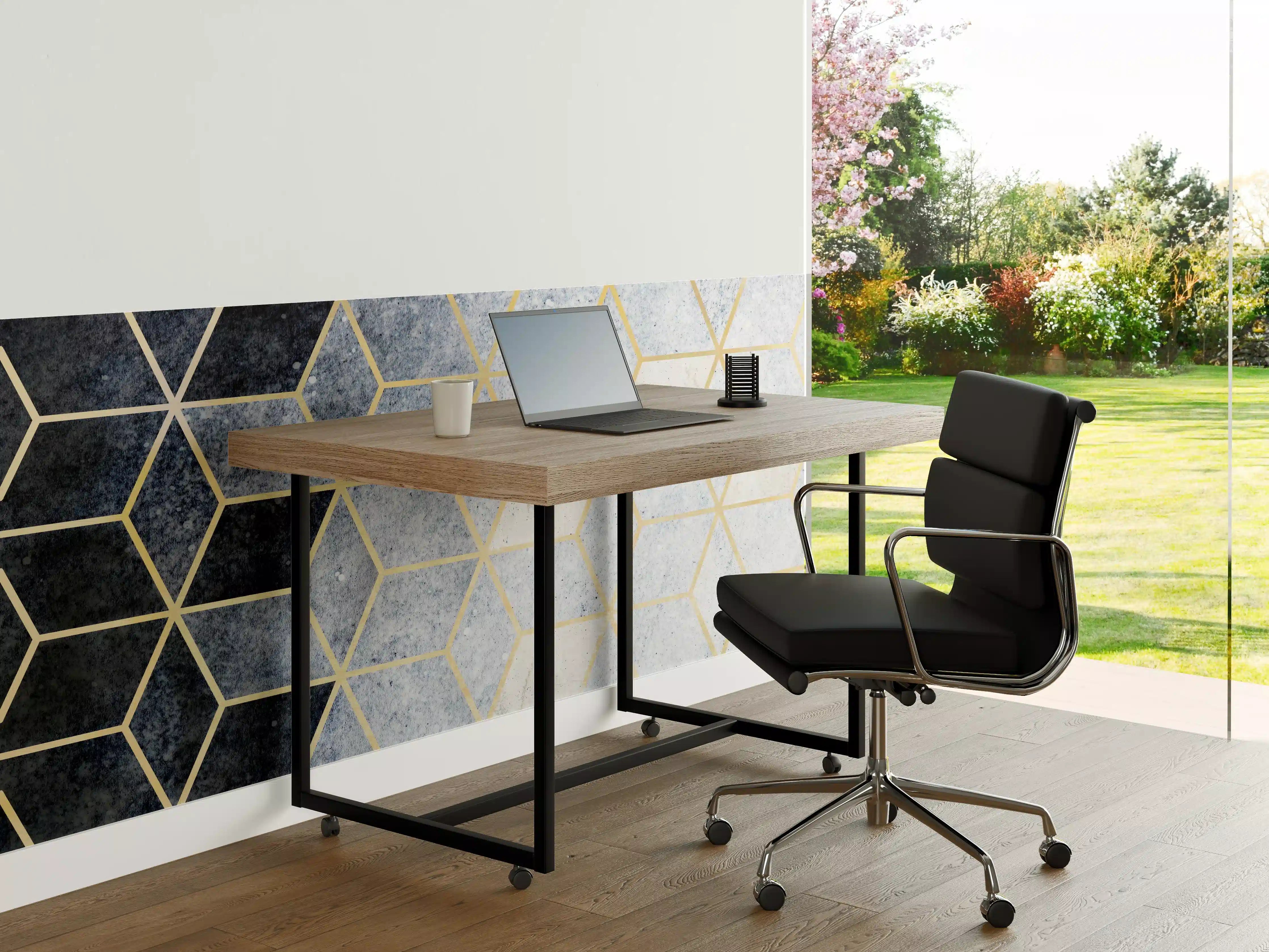 Büro Wandgestaltung - Graue Kontraste: Geometrische Wandkunst