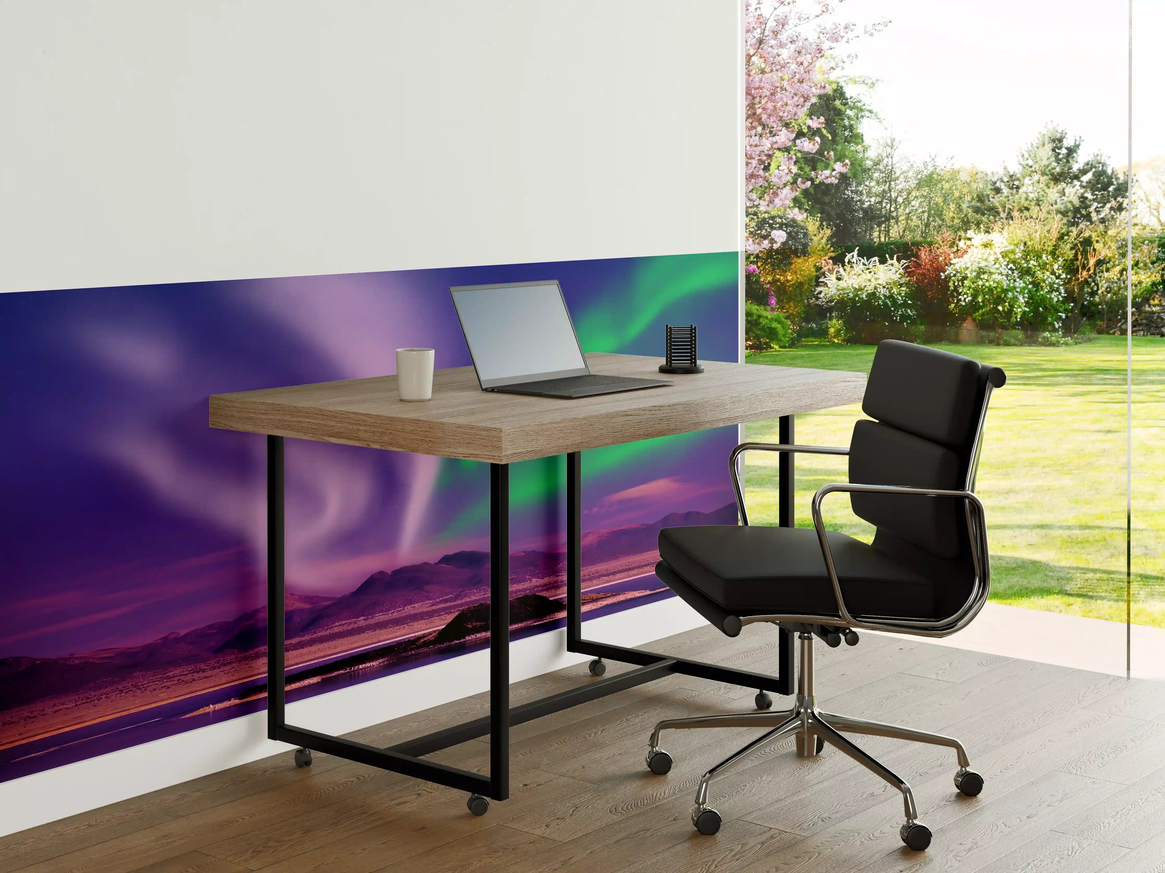 Büro Wandgestaltung - Graue Lichter im Schneegestöber