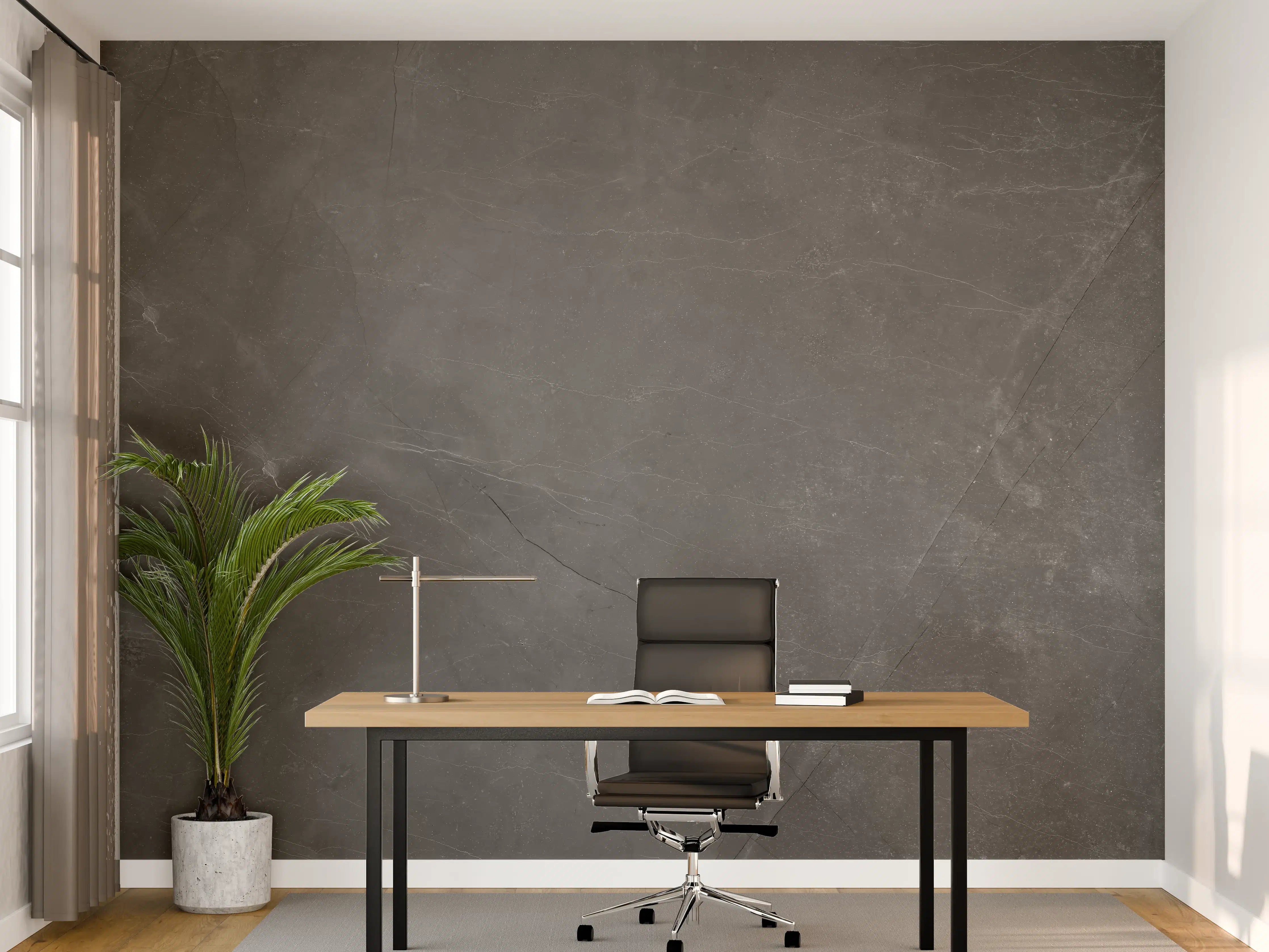 Büro Wandgestaltung - Graue Marmor Textur mit Adern