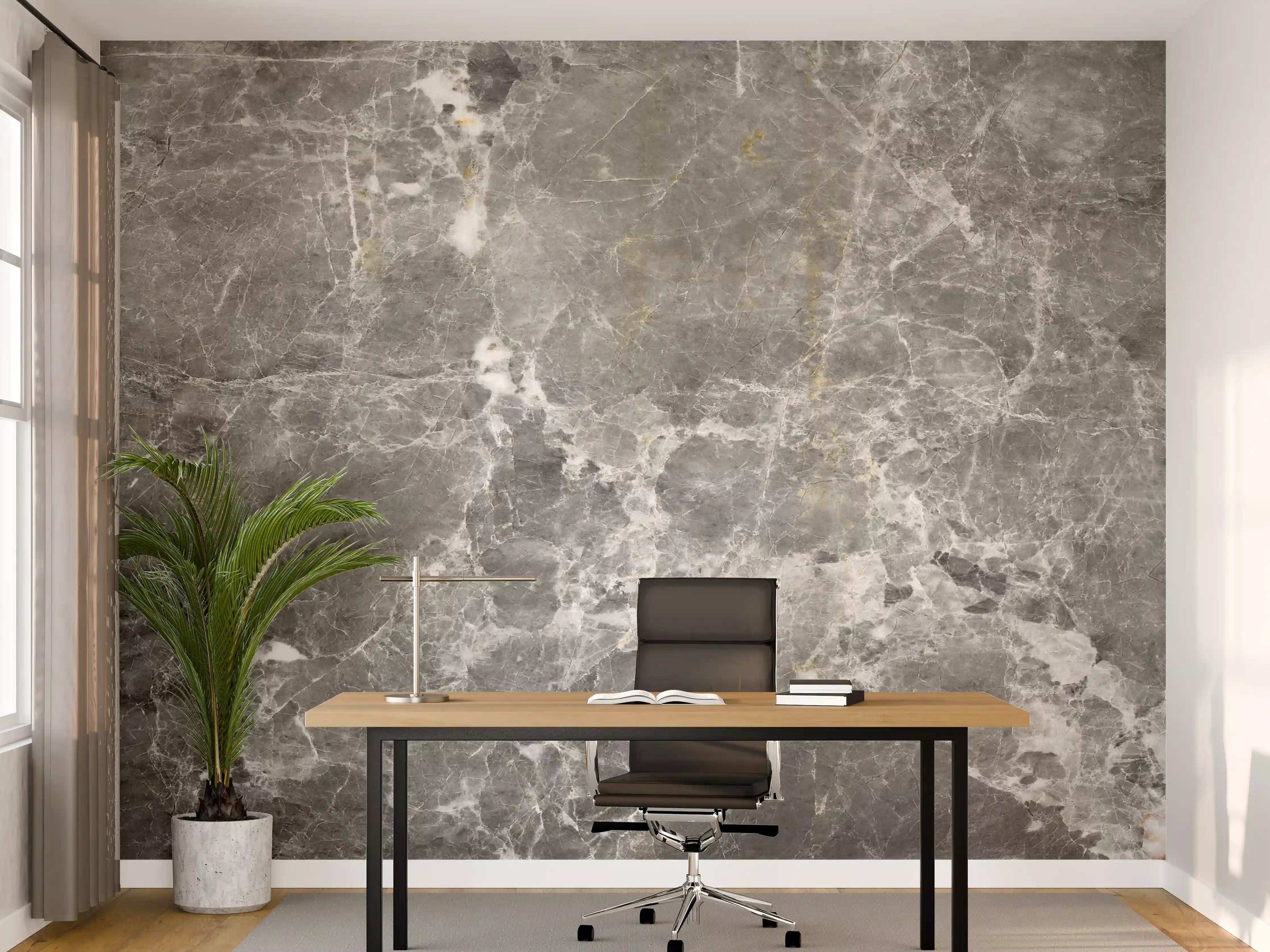 Büro Wandgestaltung - Graue Marmorstein Textur