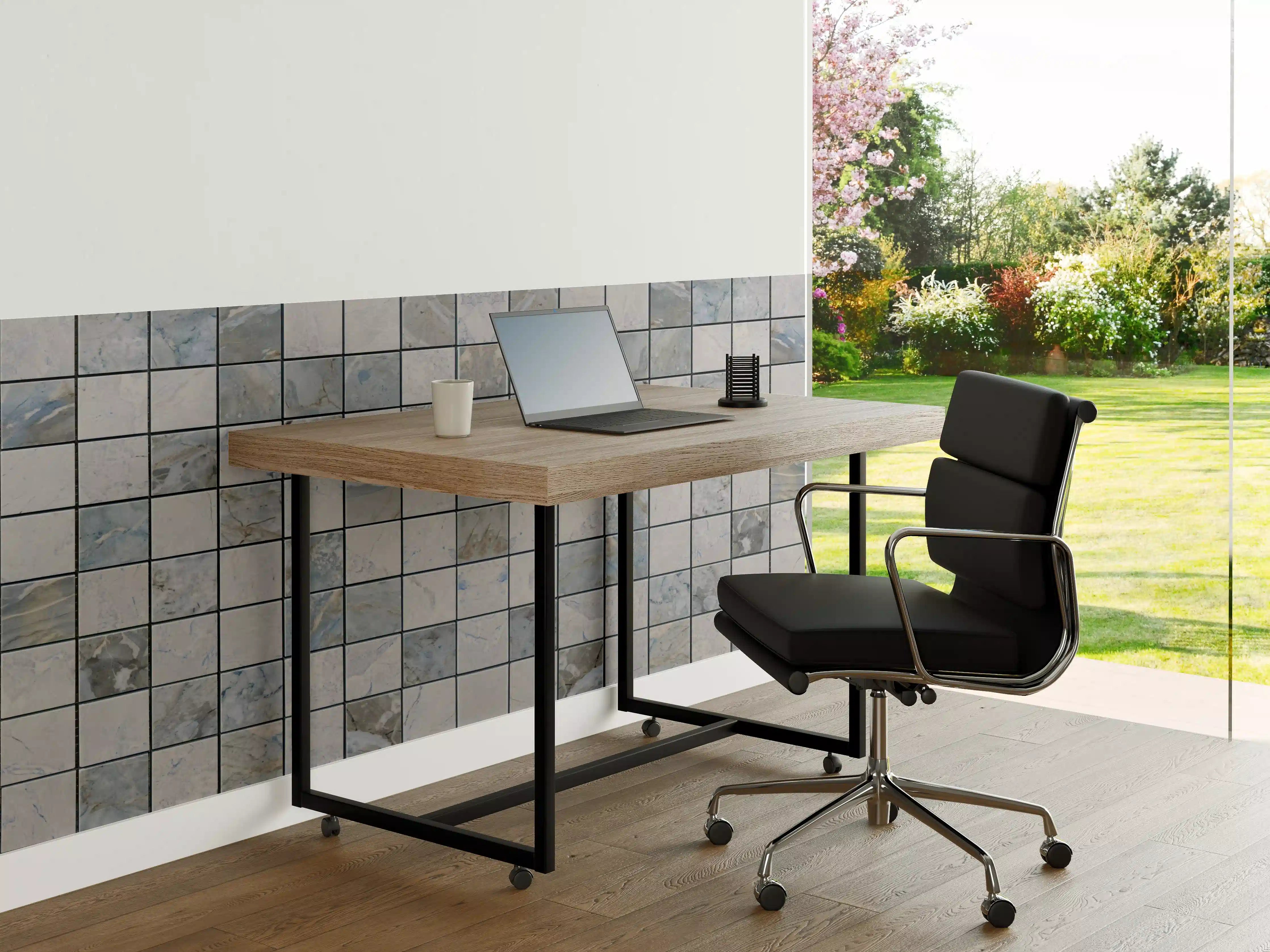 Büro Wandgestaltung - Graue Mosaikfliesen mit subtilem Muster