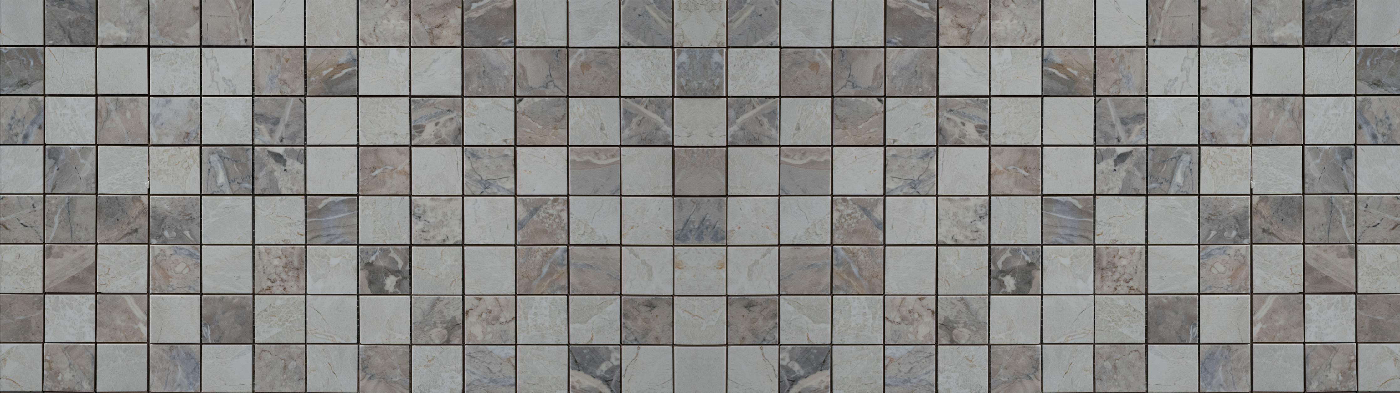 Büro Wandgestaltung-Graue Mosaikwand mit feiner Struktur