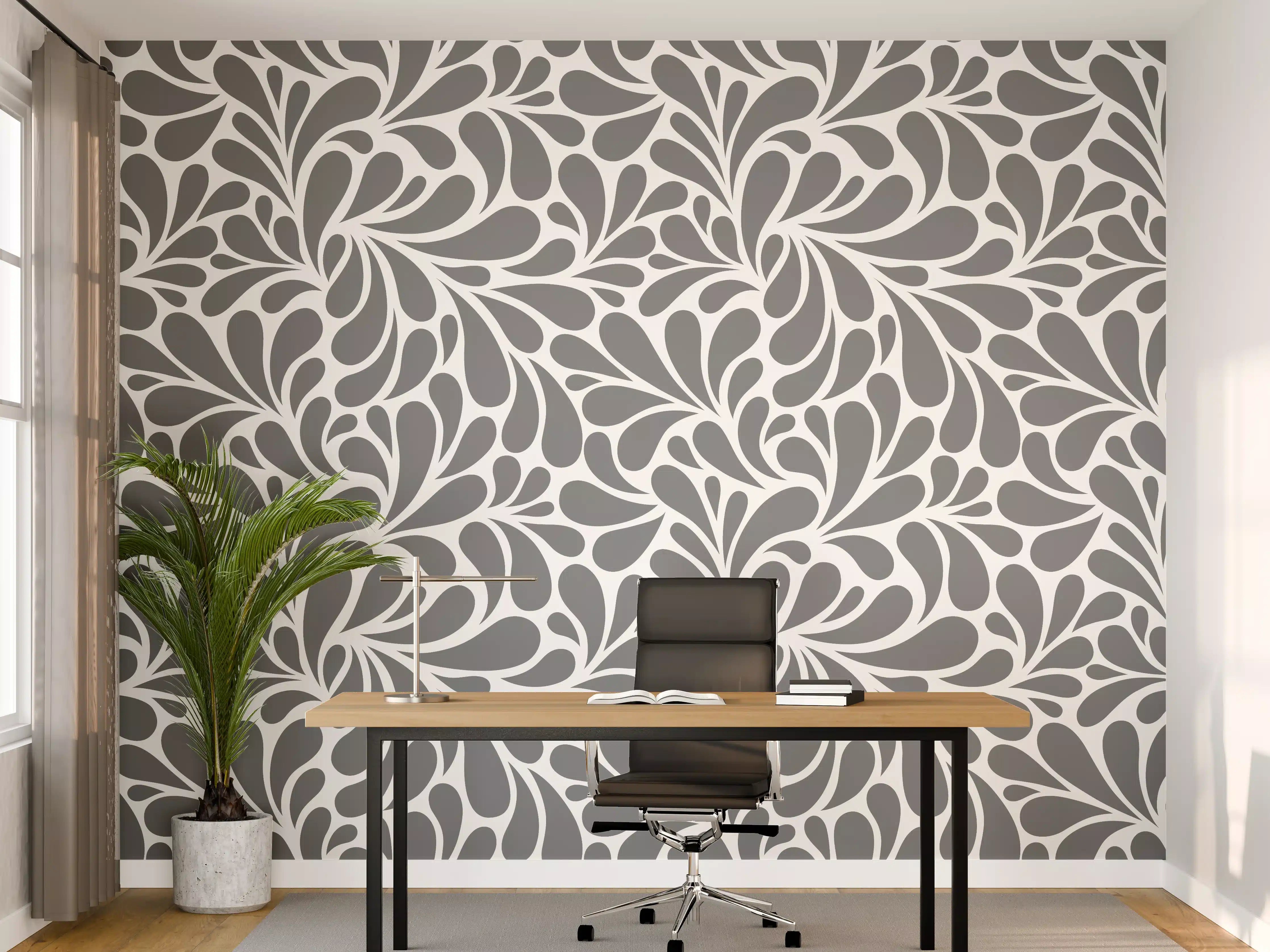 Büro Wandgestaltung - Graue Muster-Optik