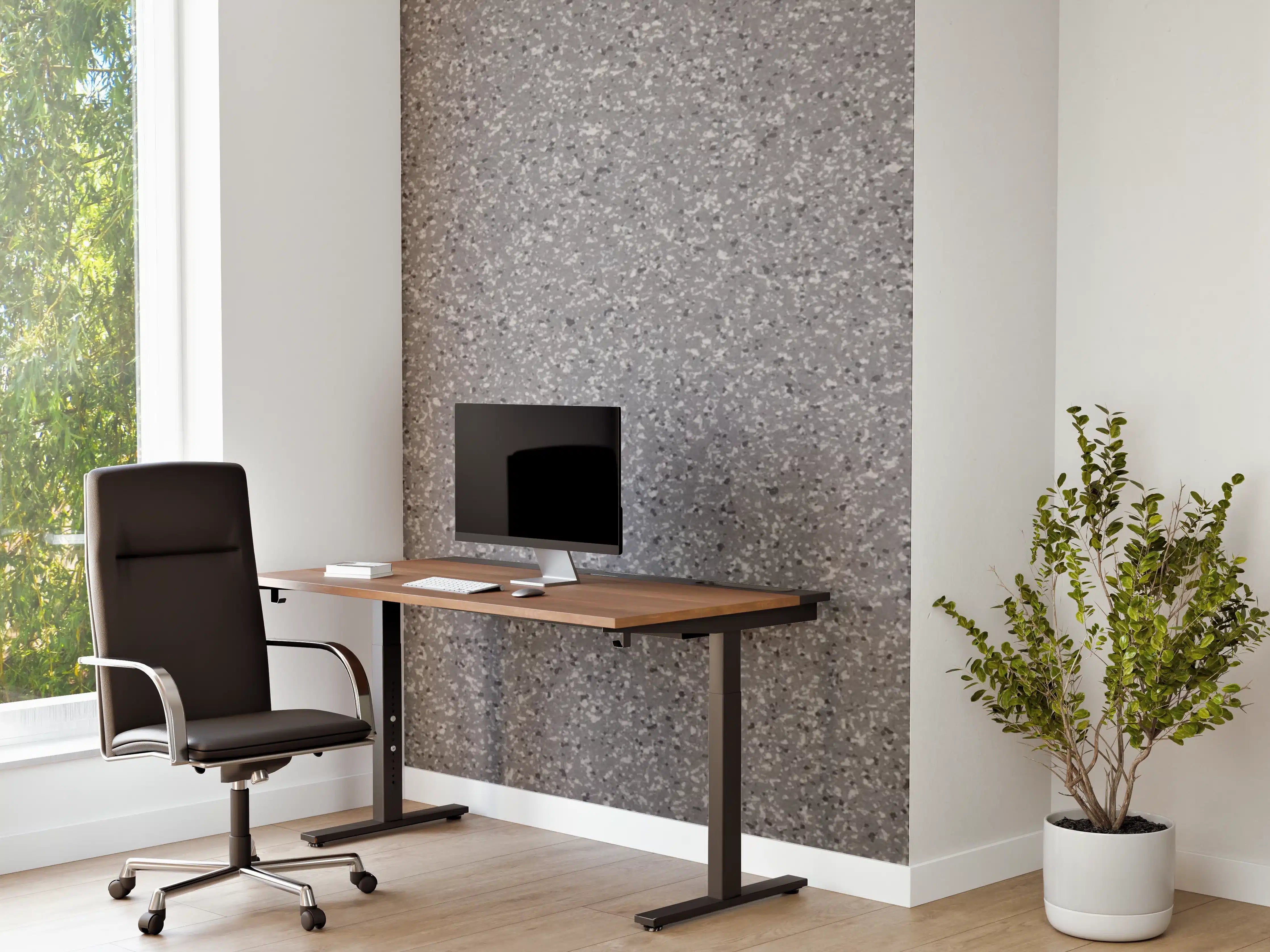 Büro Wandgestaltung - Graue Sandpapier-Textur