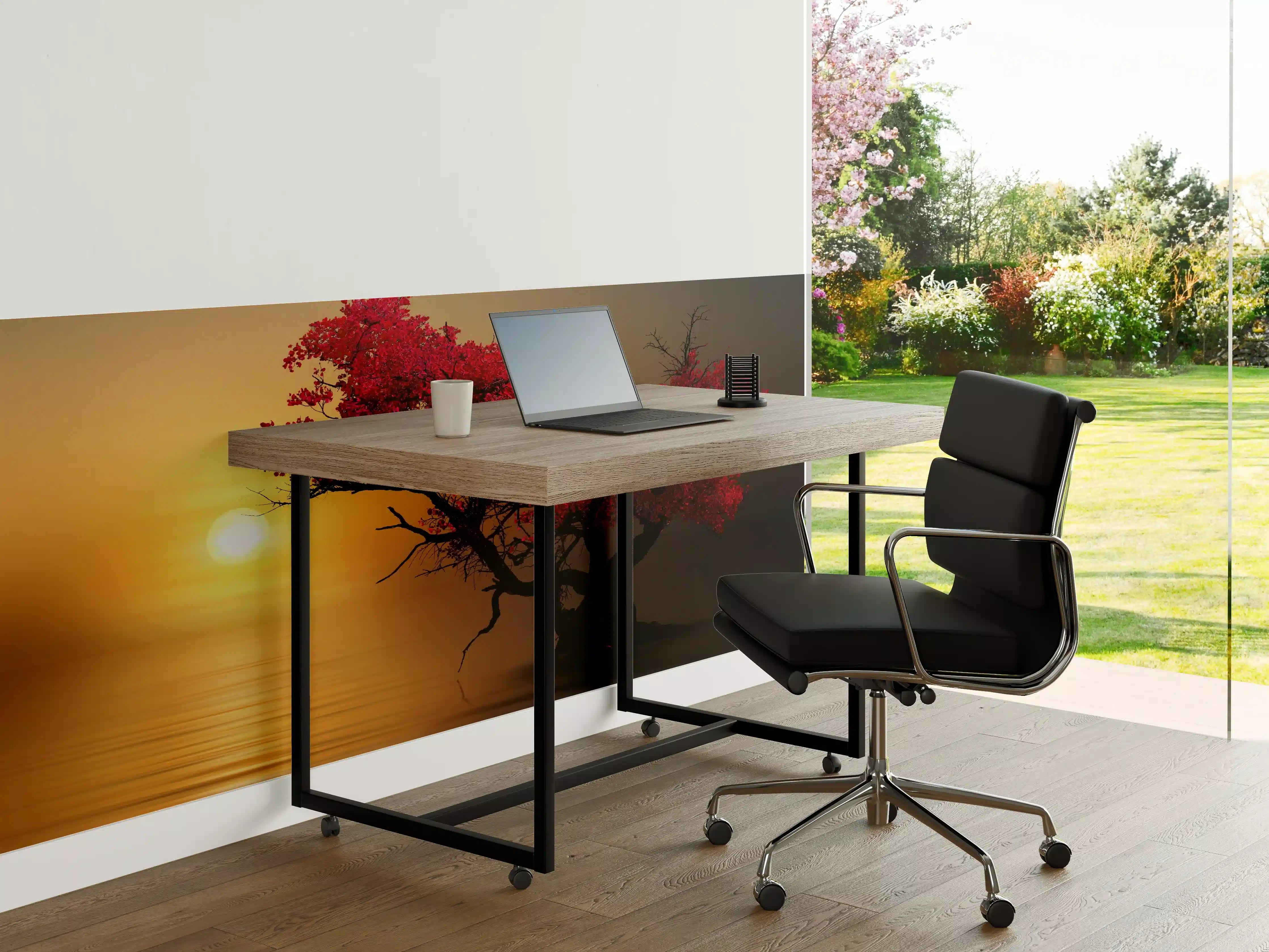Büro Wandgestaltung - Graue Schatten im Abendlicht