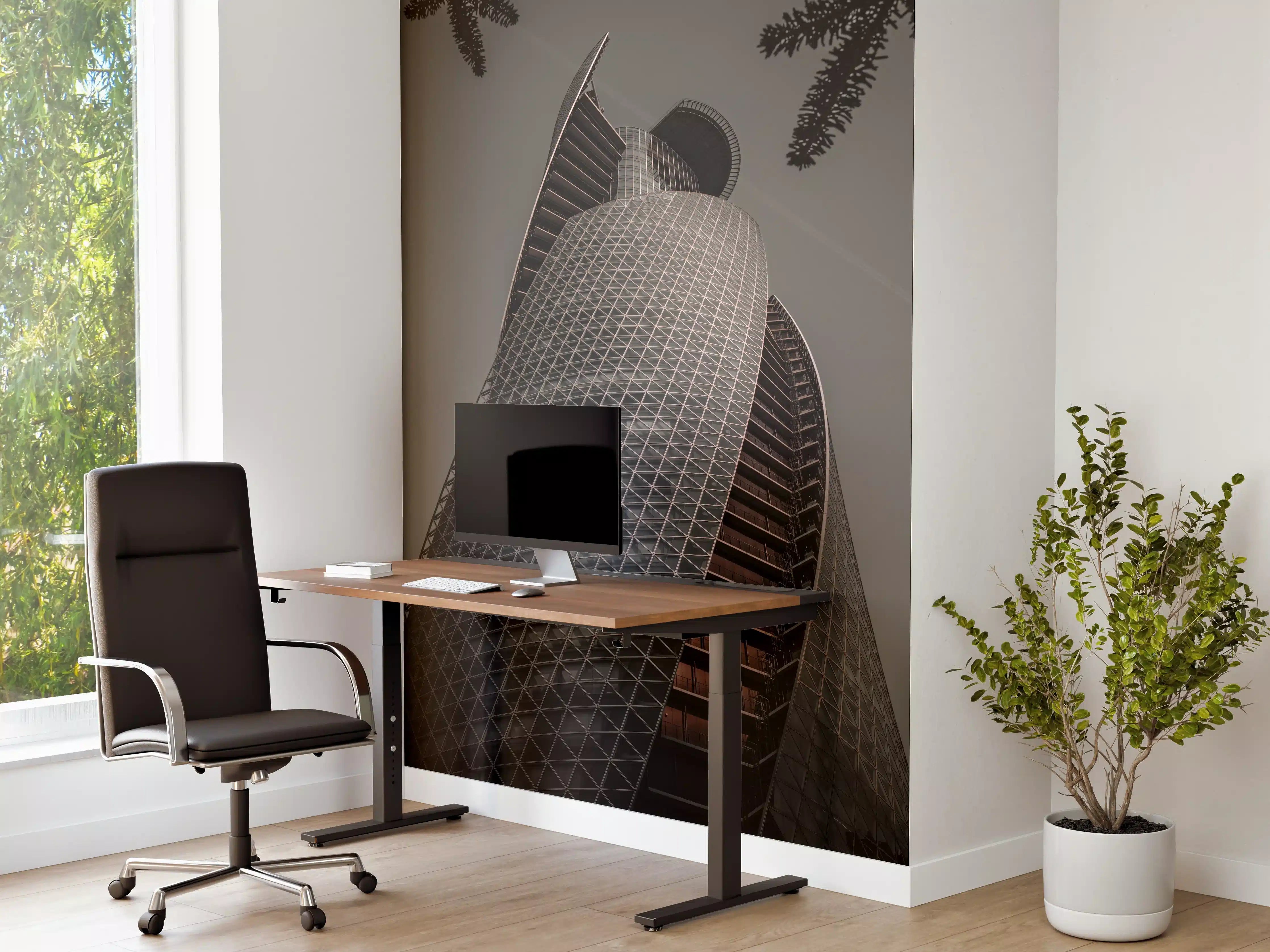 Büro Wandgestaltung - Graue Spiralturm Architektur