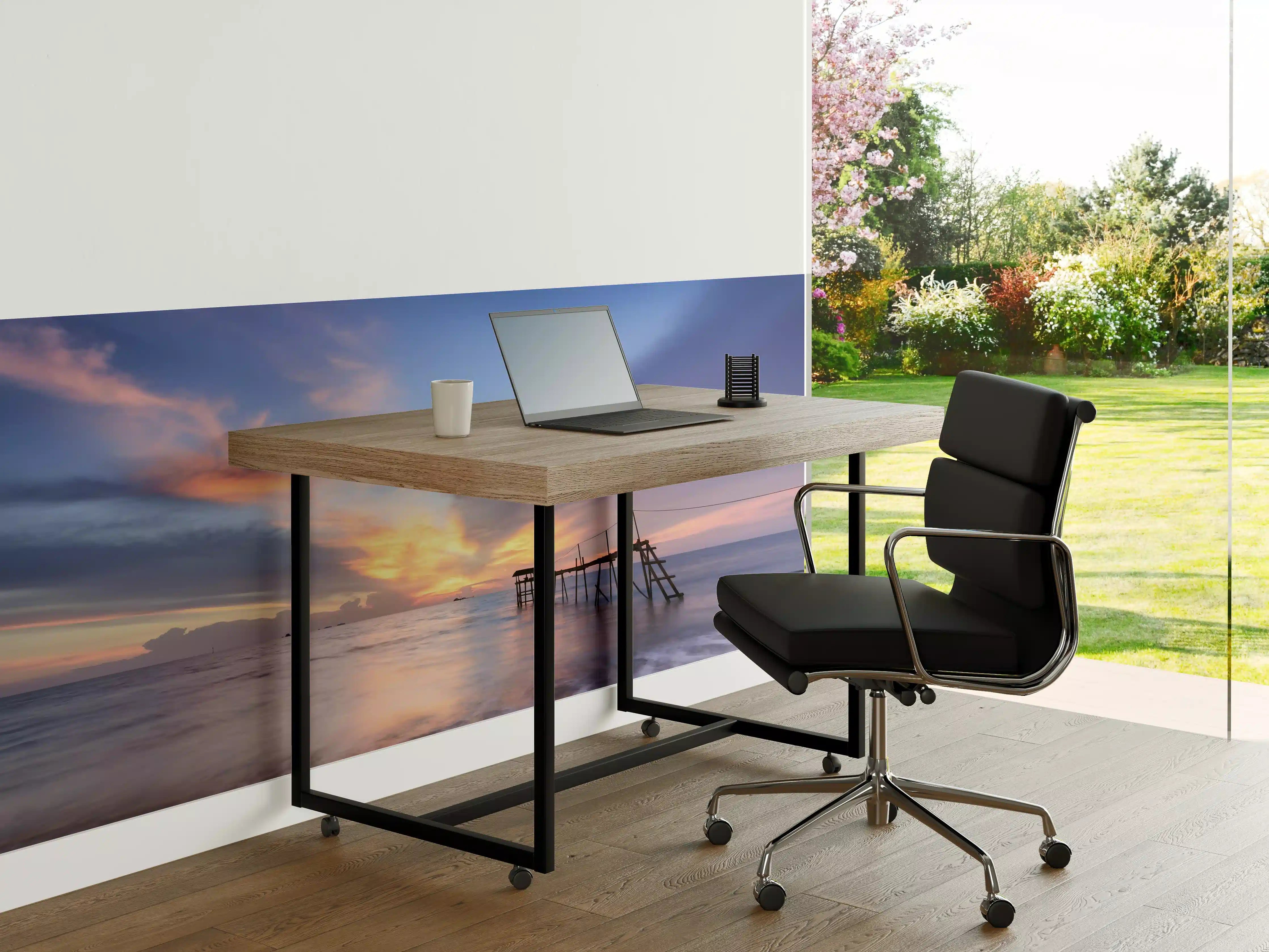 Büro Wandgestaltung - Grauer Dämmerung am Meeresufer