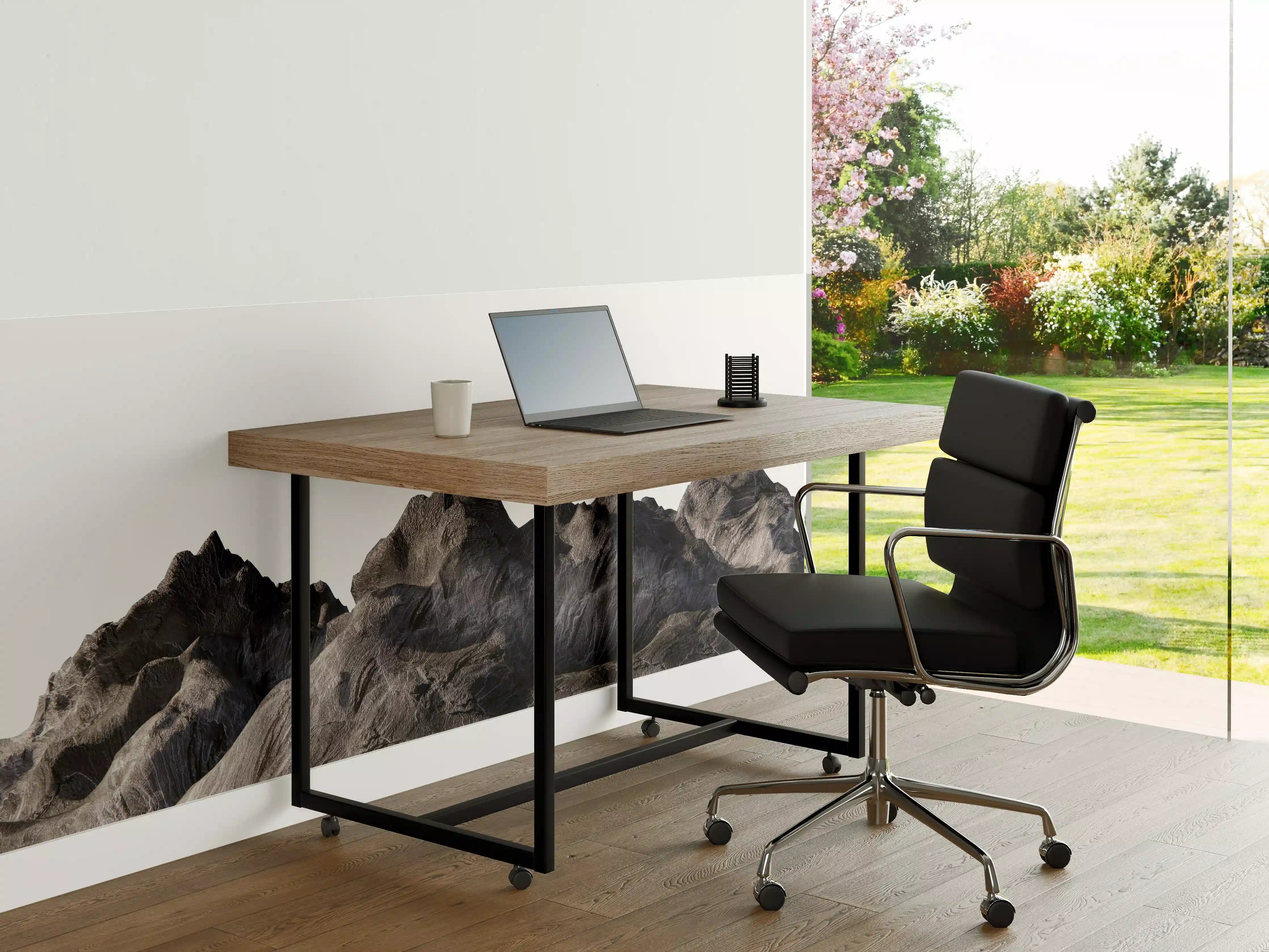 Büro Wandgestaltung - Grauer Gebirgslandschaft Ausschnitt