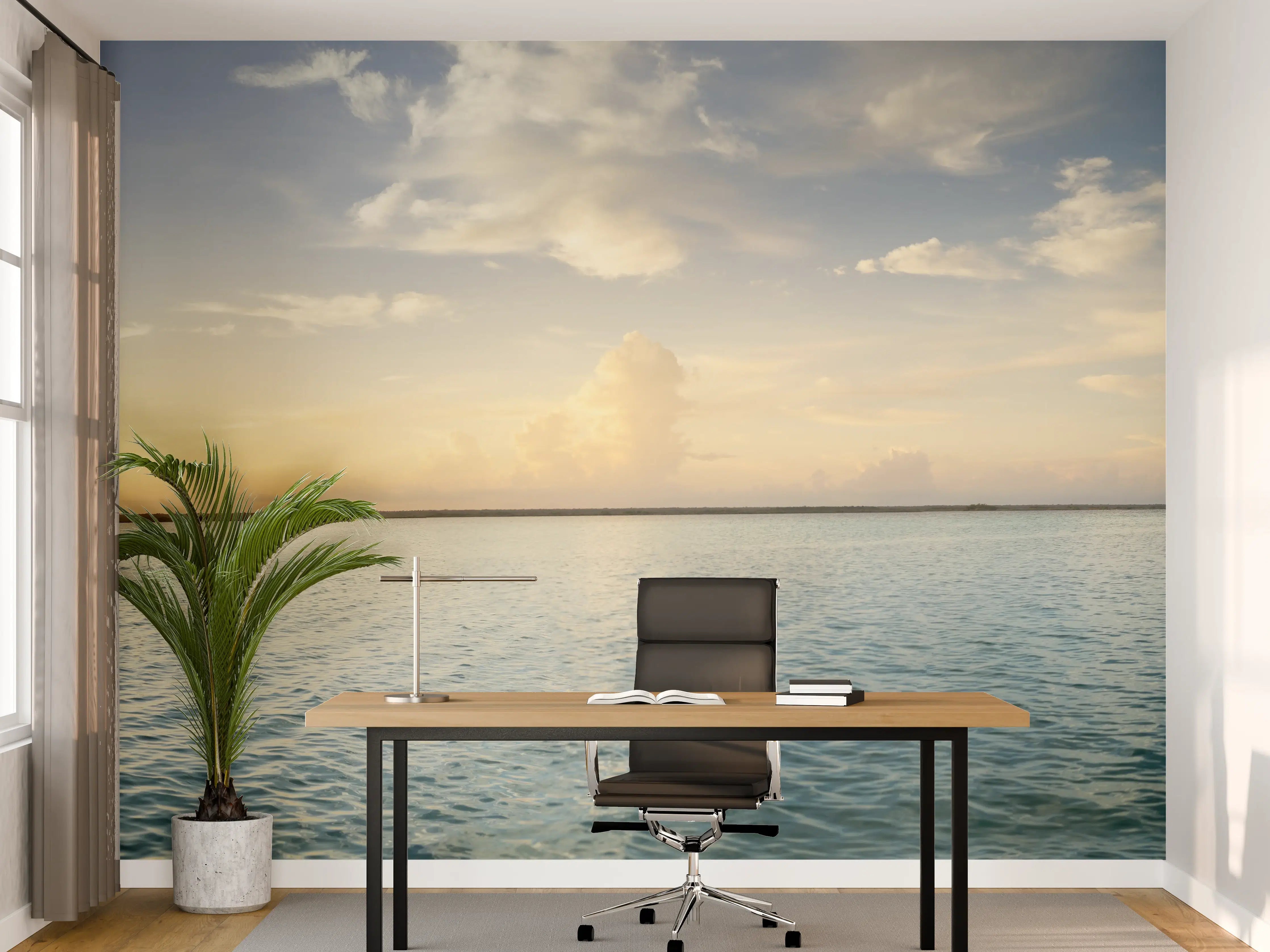 Büro Wandgestaltung - Grauer Horizont im Abendlicht