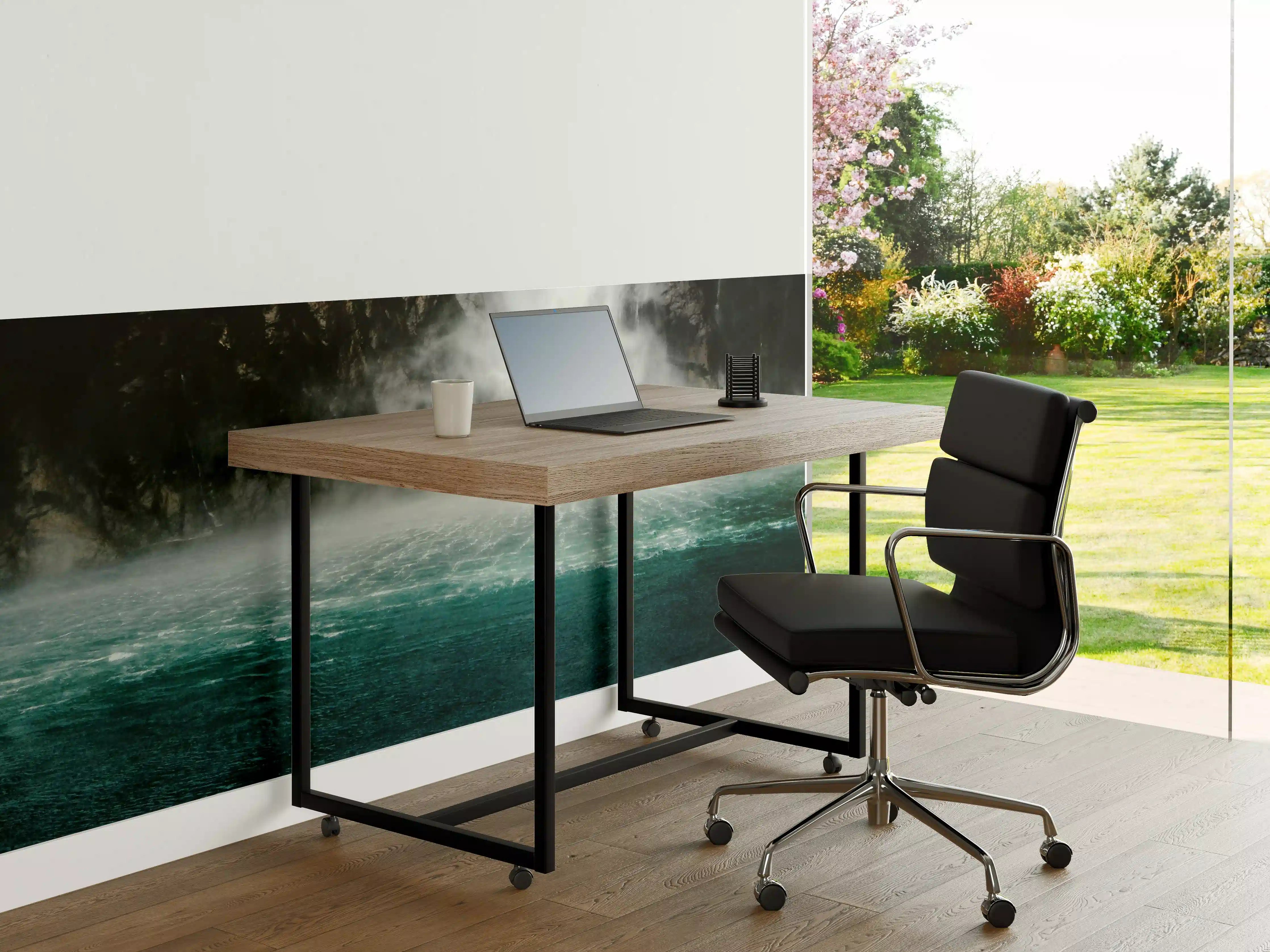 Büro Wandgestaltung - Grauer Wasserfall im Naturschein