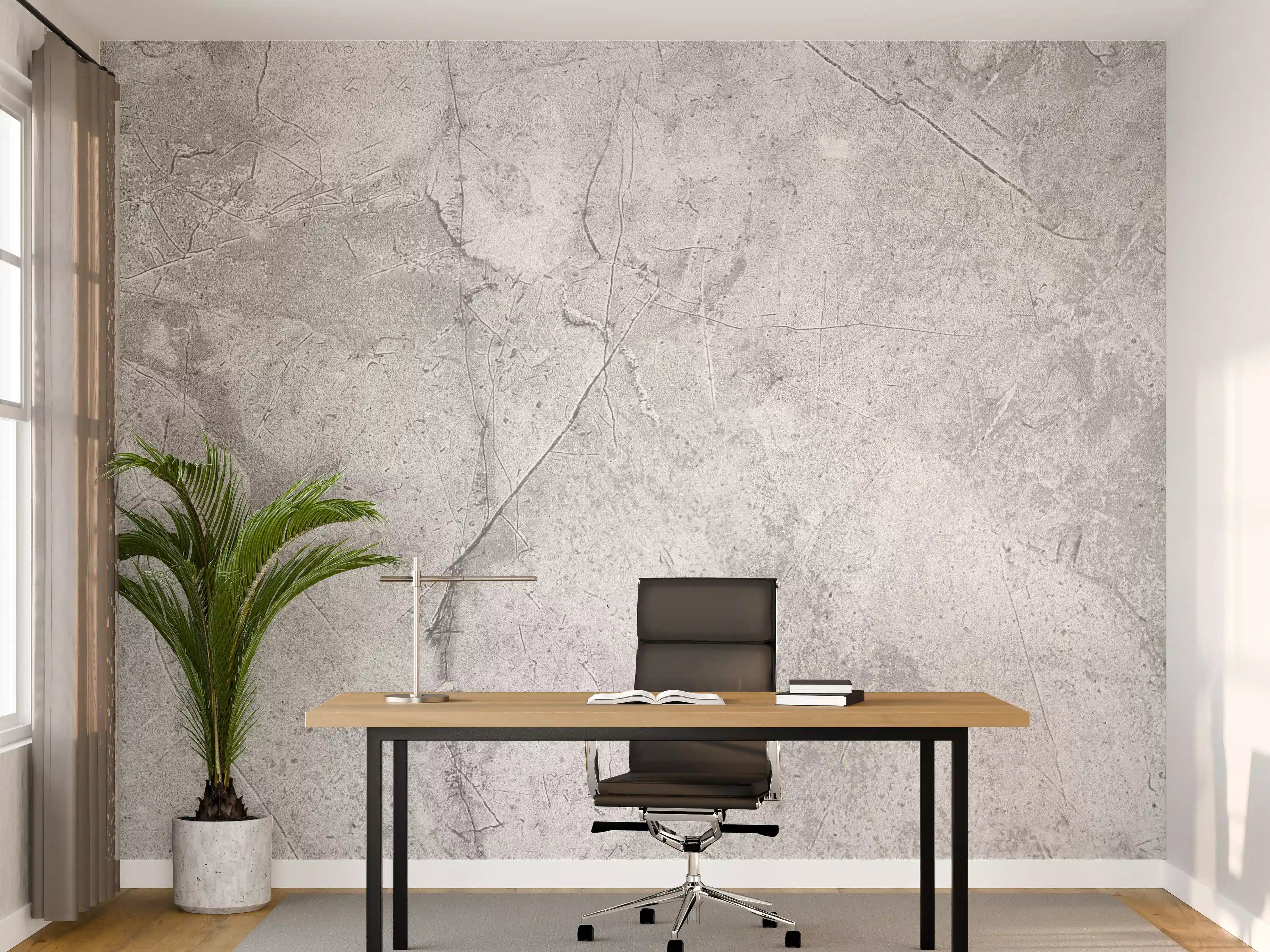Büro Wandgestaltung - Graues Betonmuster