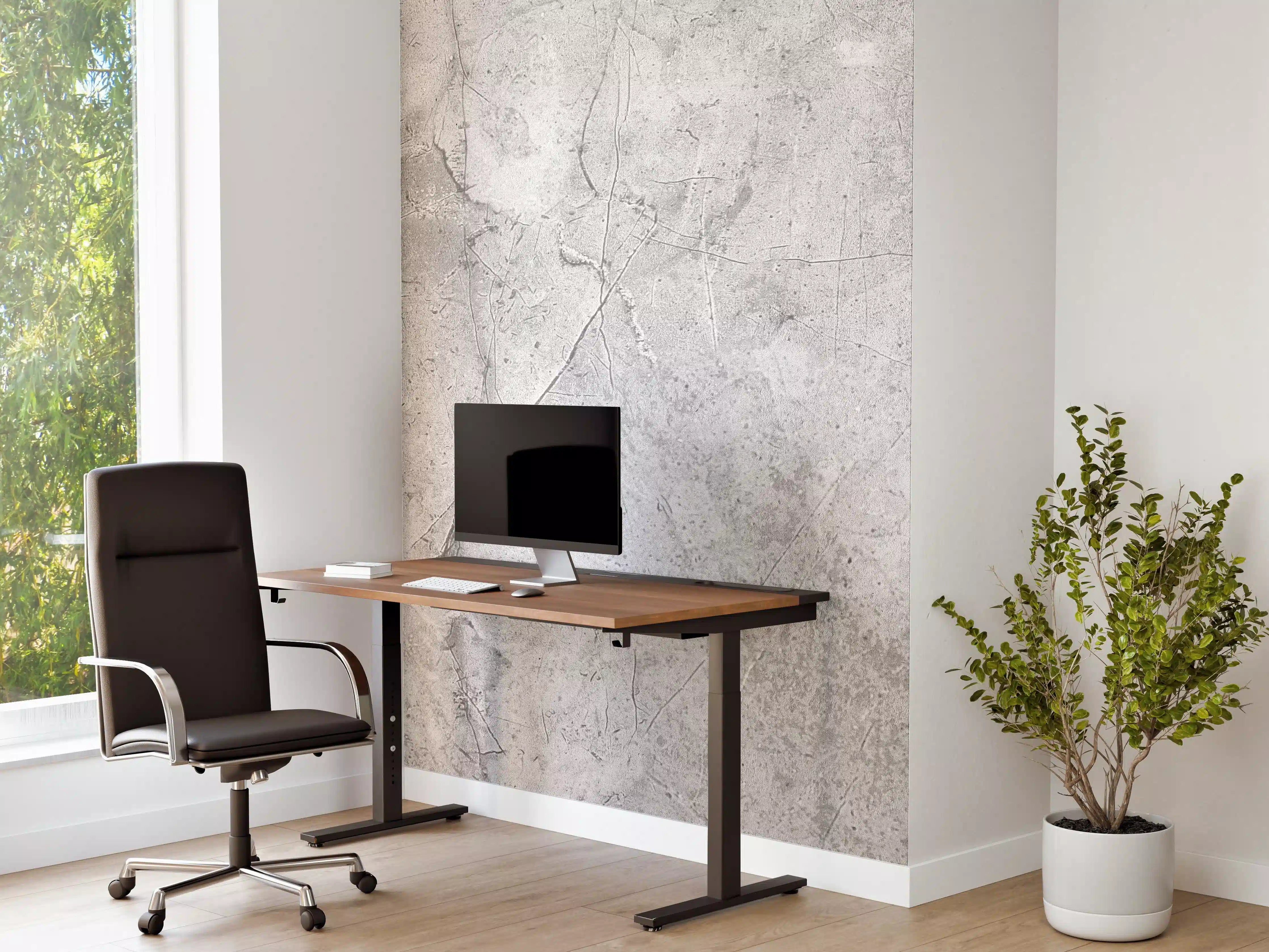 Büro Wandgestaltung - Graues Betonmuster