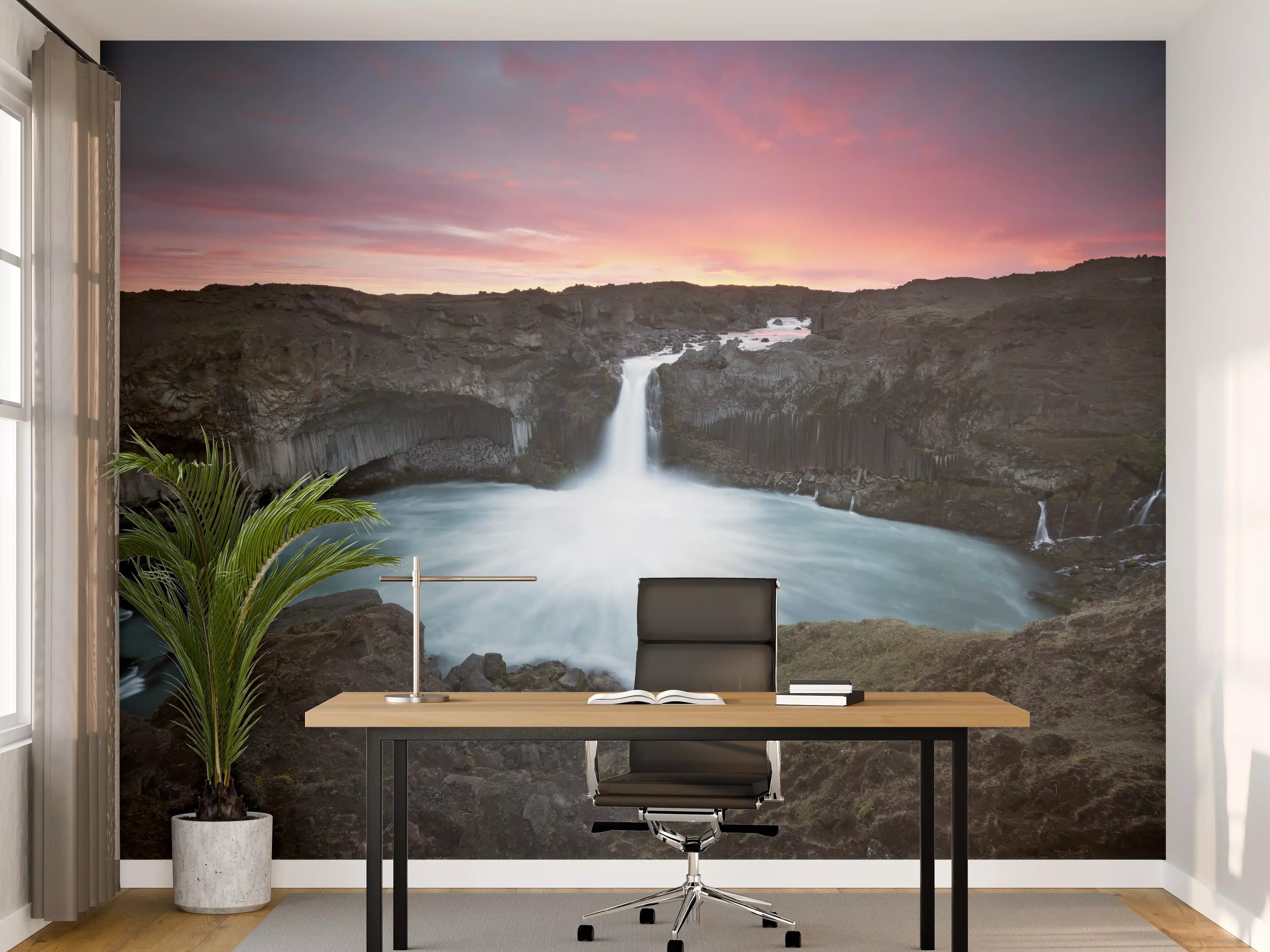 Büro Wandgestaltung - Graues Flüstern am Abend