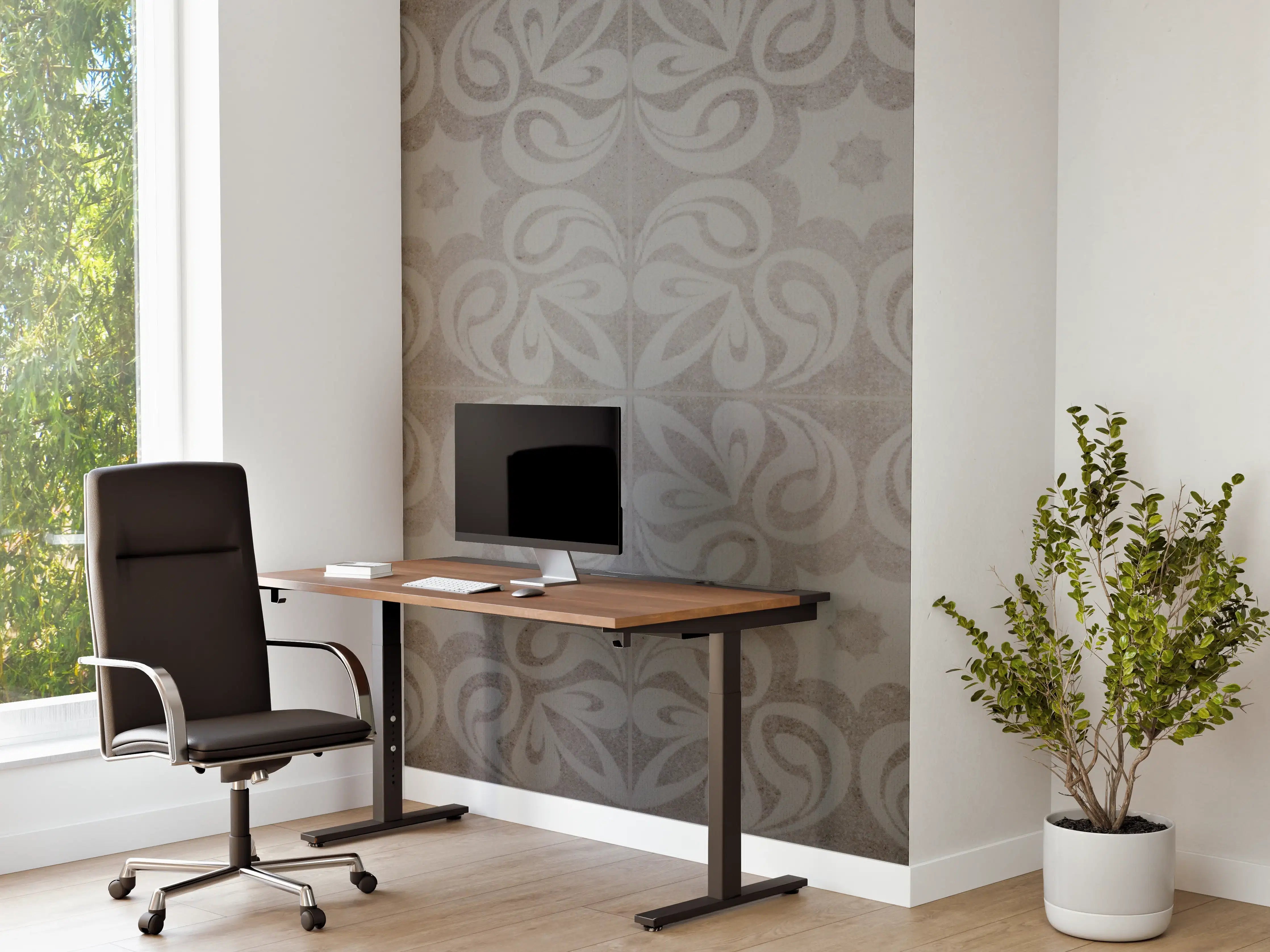 Büro Wandgestaltung - Graues quadratisches Mosaikmotiv
