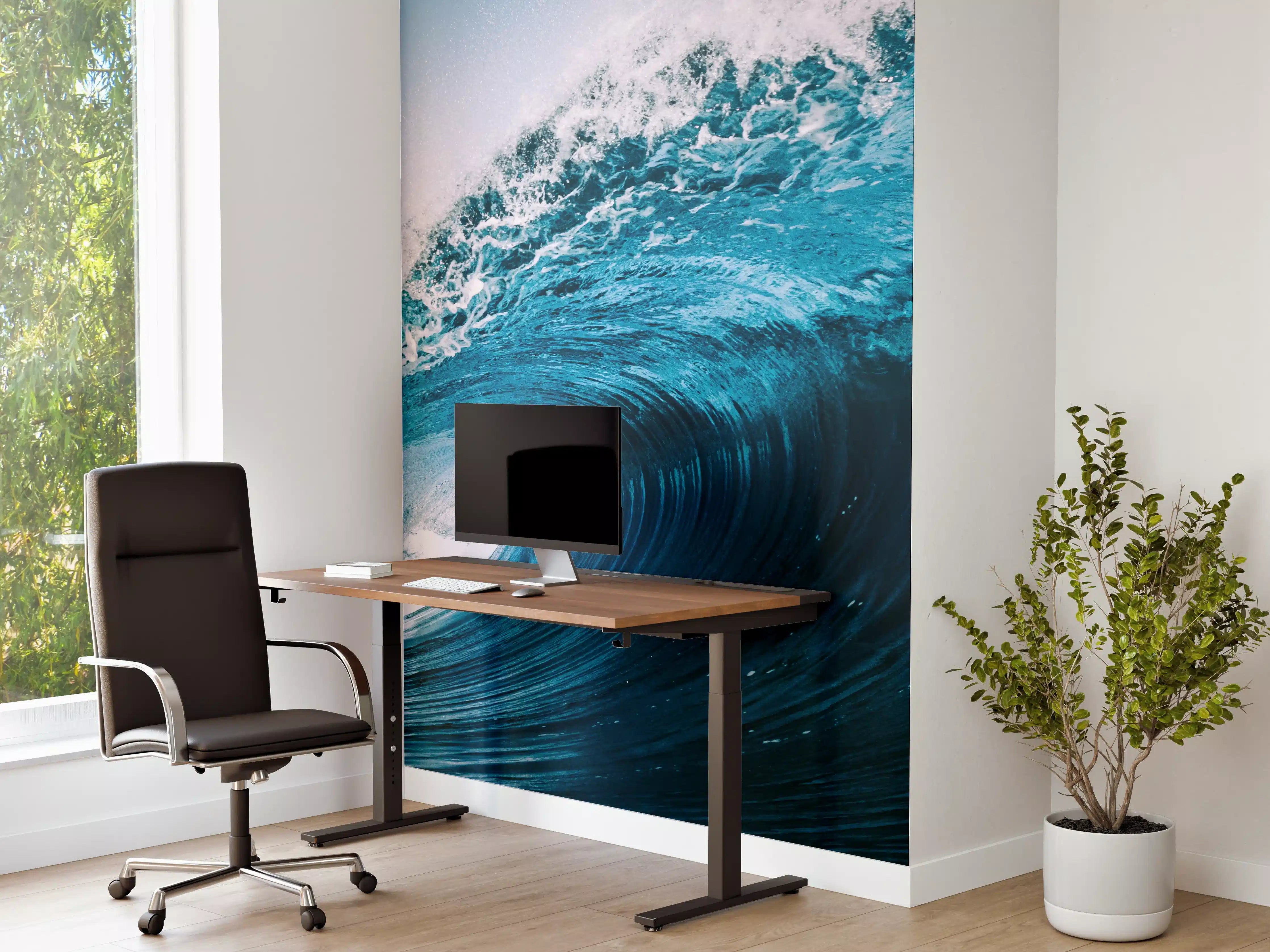 Büro Wandgestaltung - Große klare Meereswelle