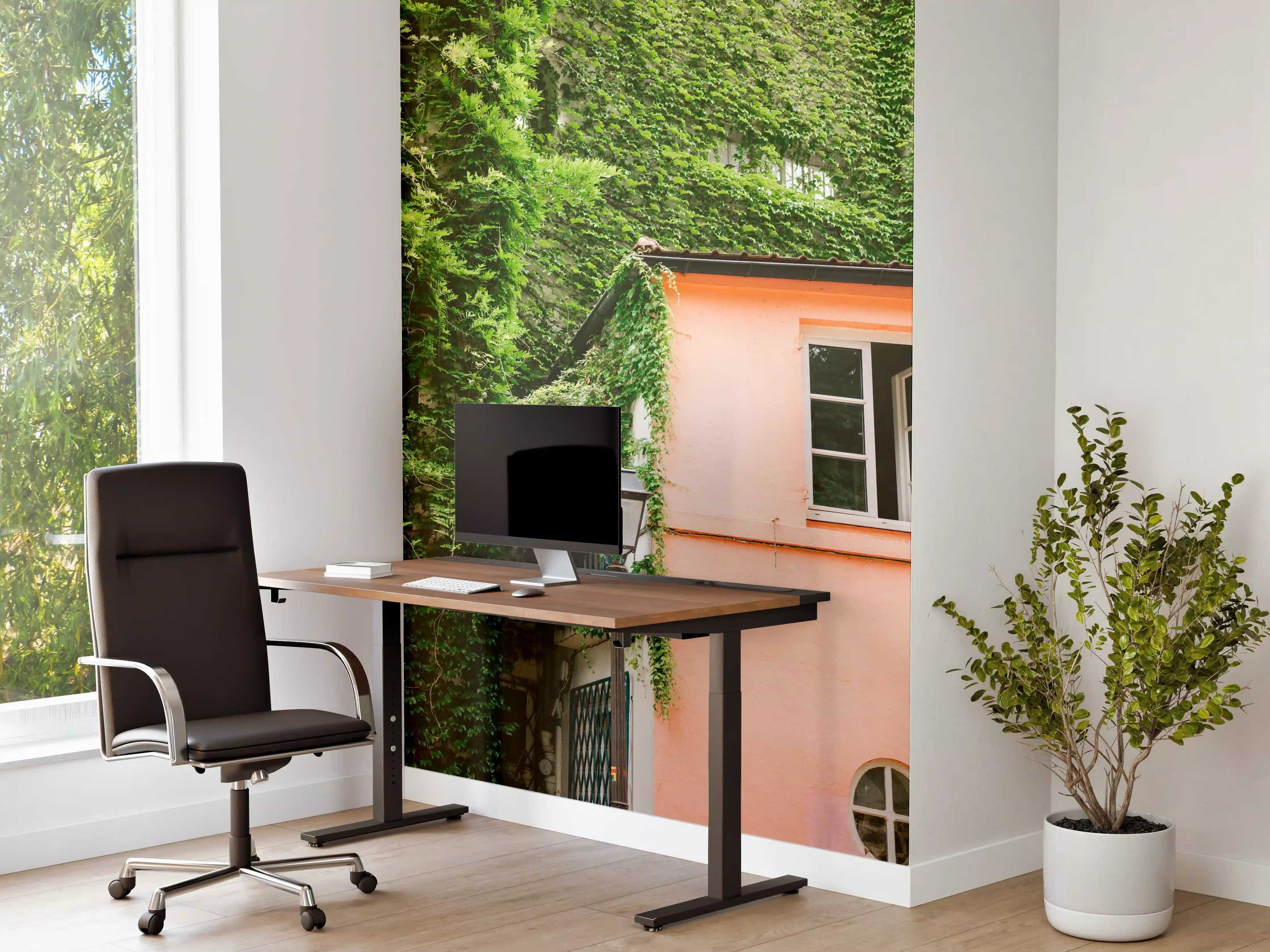 Büro Wandgestaltung - Grün-Pinkes Montmartre-Haus