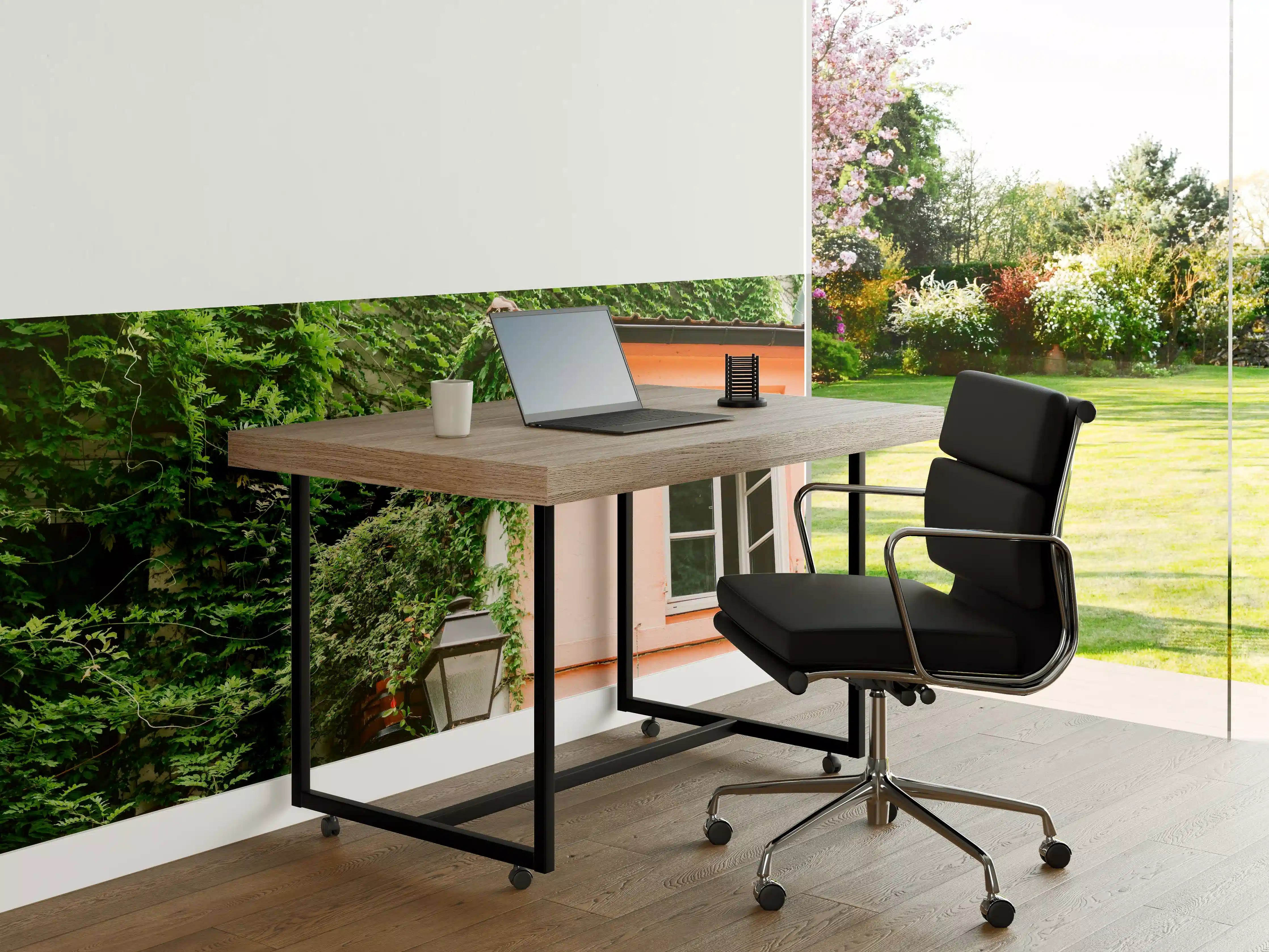 Büro Wandgestaltung - Grün-Pinkes Montmartre-Haus