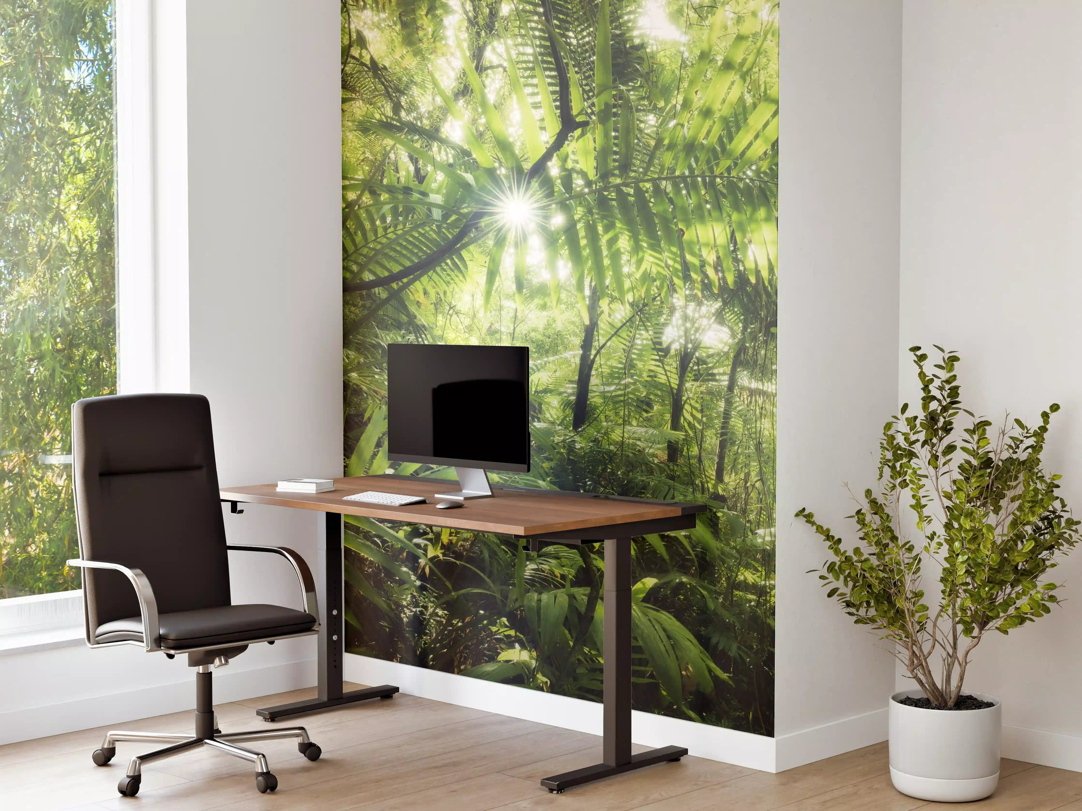 Büro Wandgestaltung - Grüne Dschungel-Lichtspiele