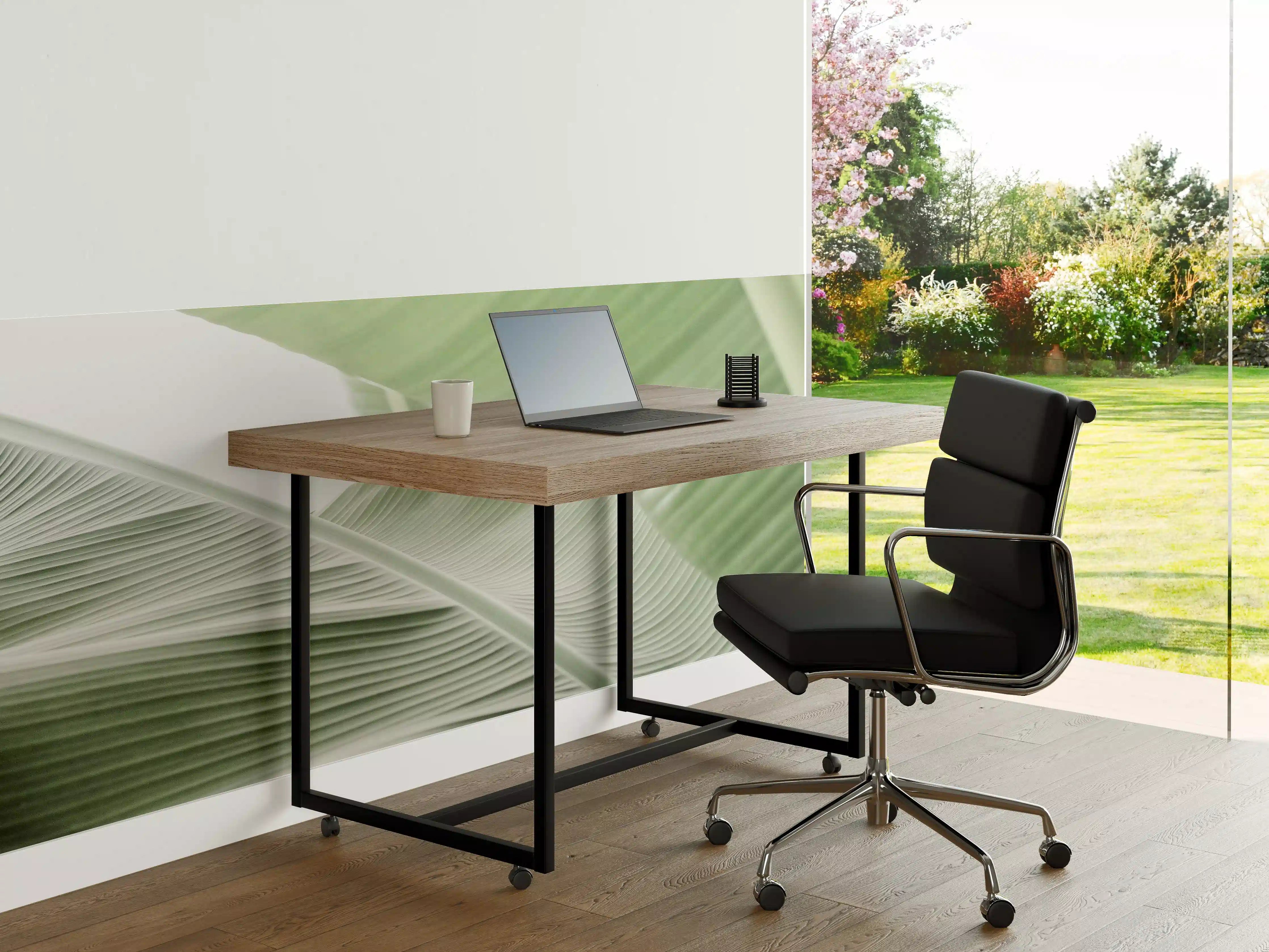 Büro Wandgestaltung - Grüne Tropenblatt-Struktur