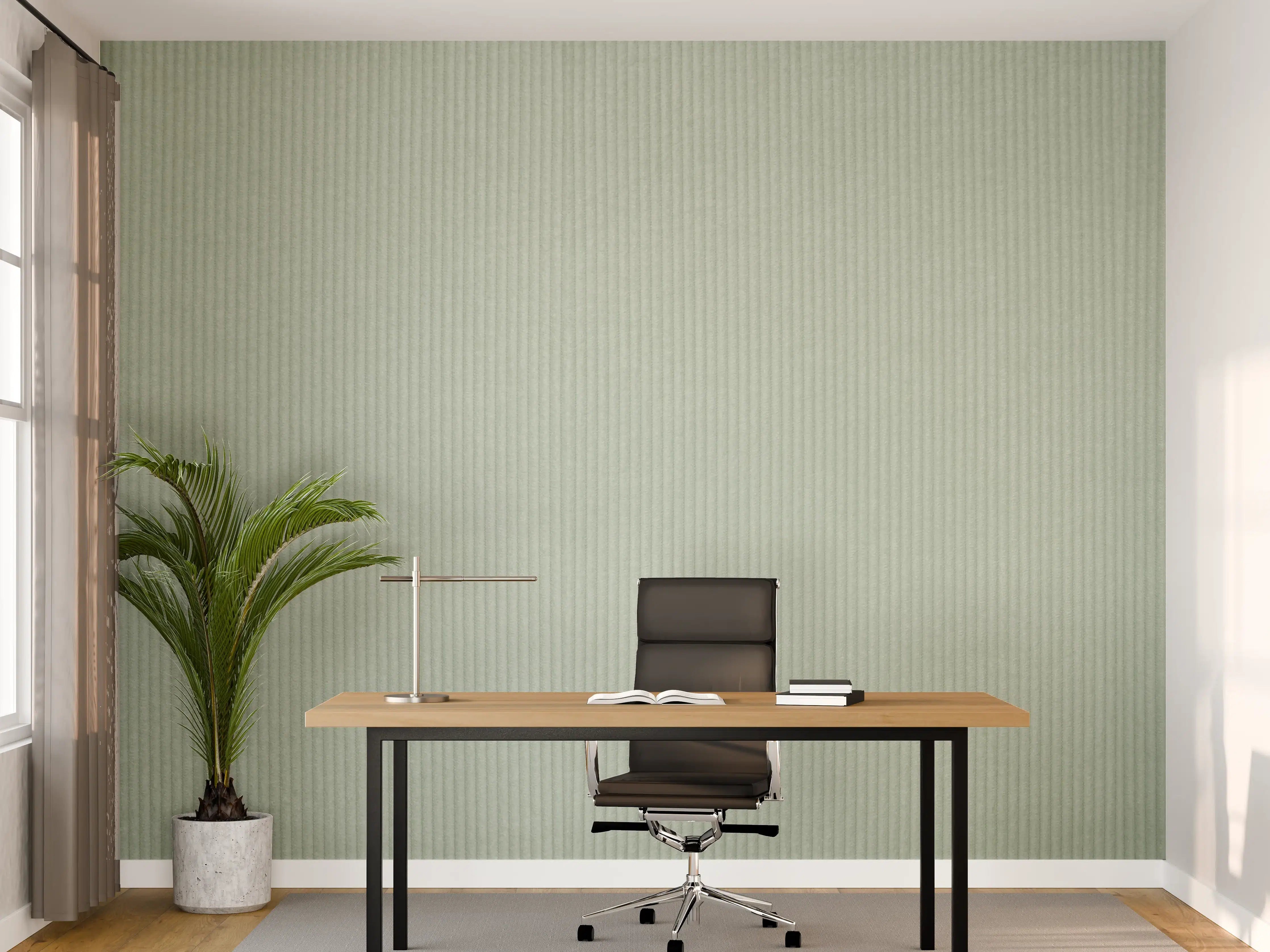 Büro Wandgestaltung - Grüner Stoff Textur