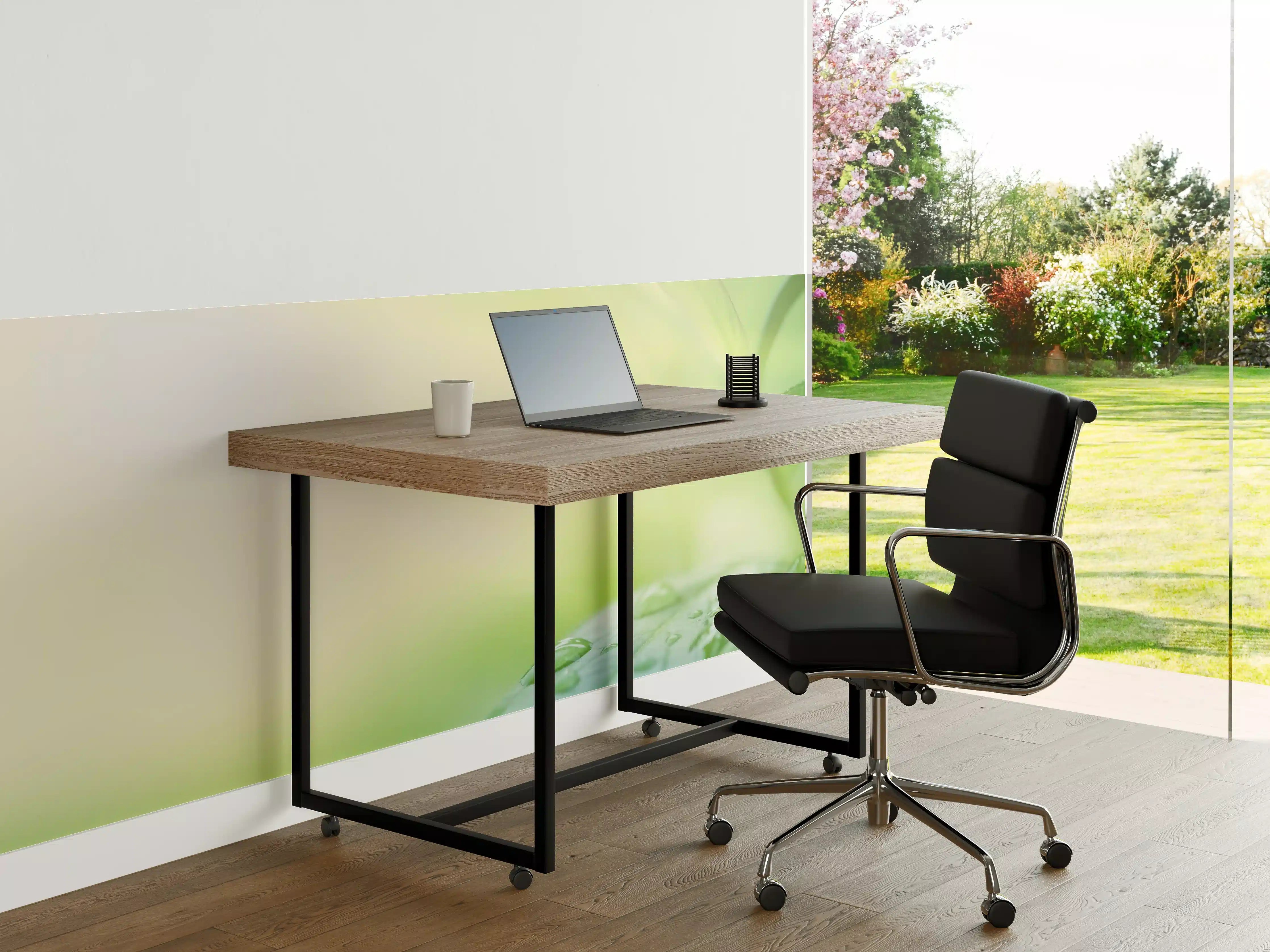 Büro Wandgestaltung - Grünes Blatt Regentropfen Sommer
