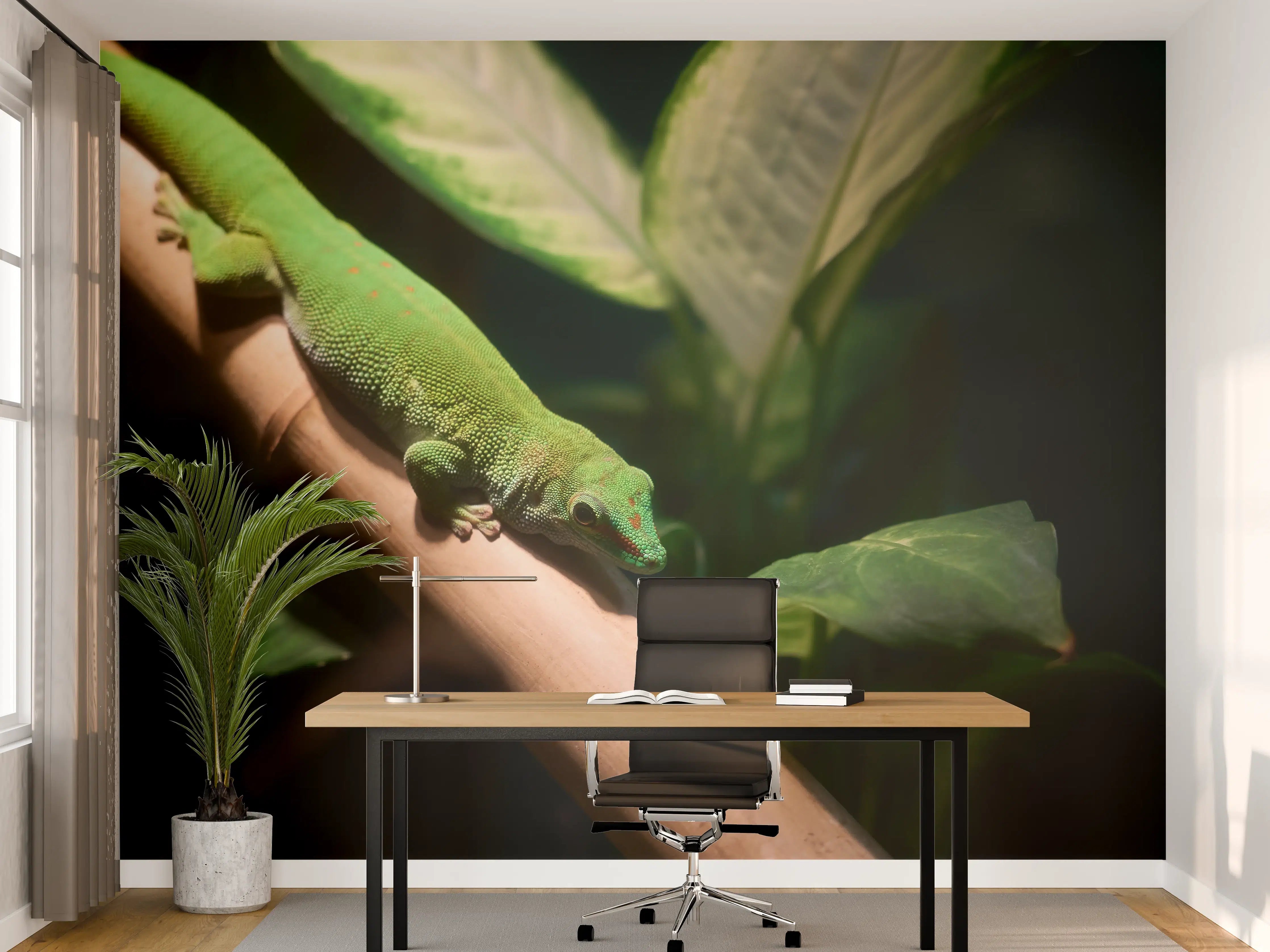 Büro Wandgestaltung - Grünliche Eidechse