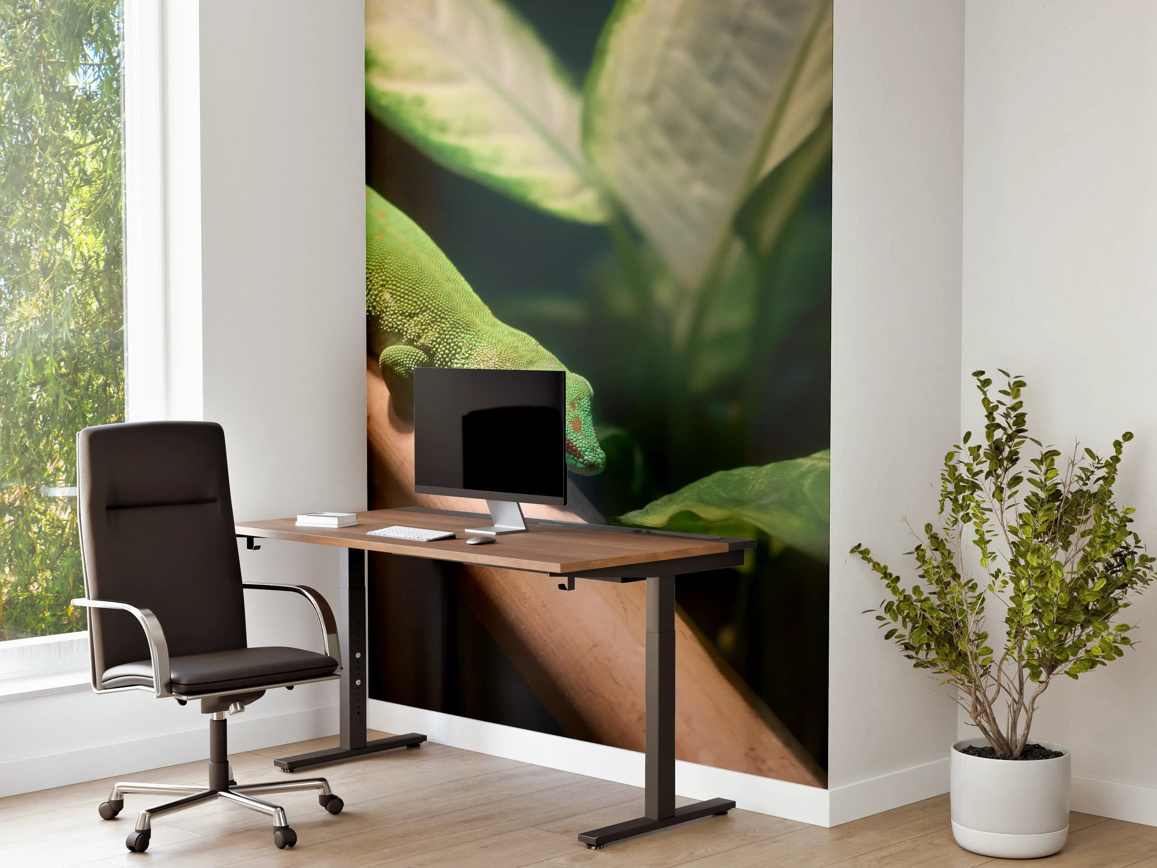 Büro Wandgestaltung - Grünliche Eidechse