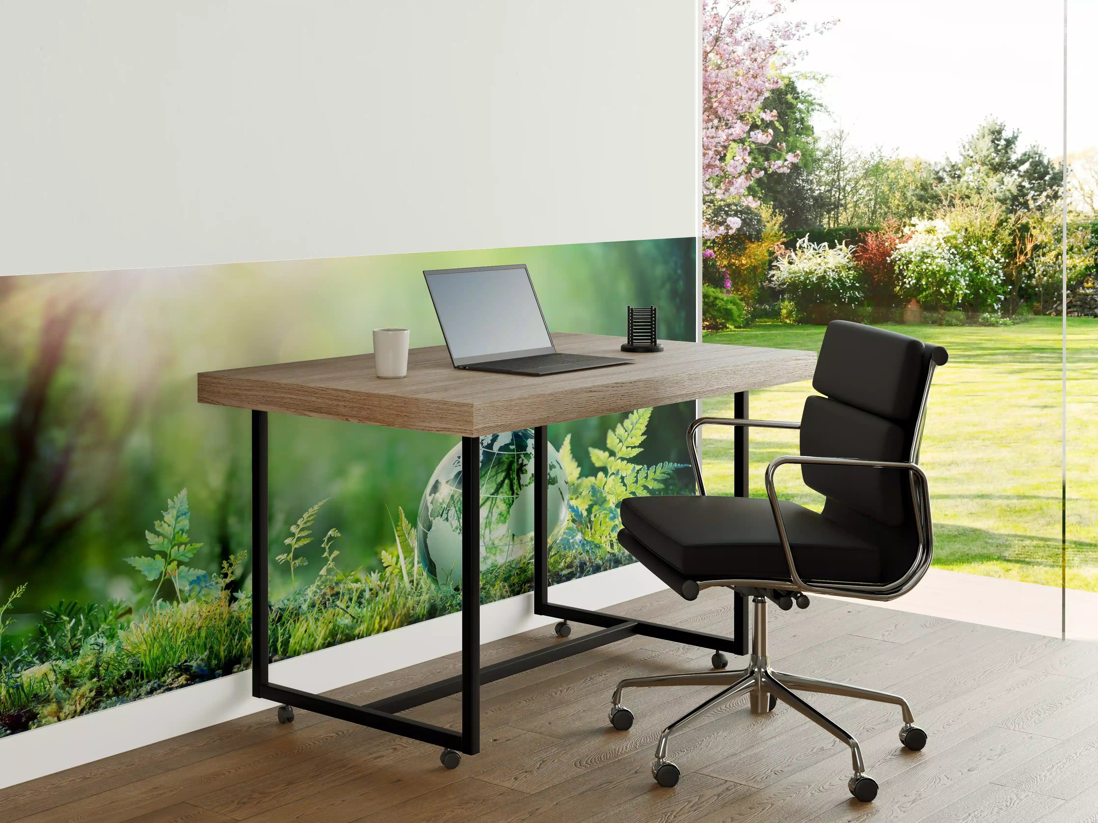 Büro Wandgestaltung - Grünlicher Globus im Wald