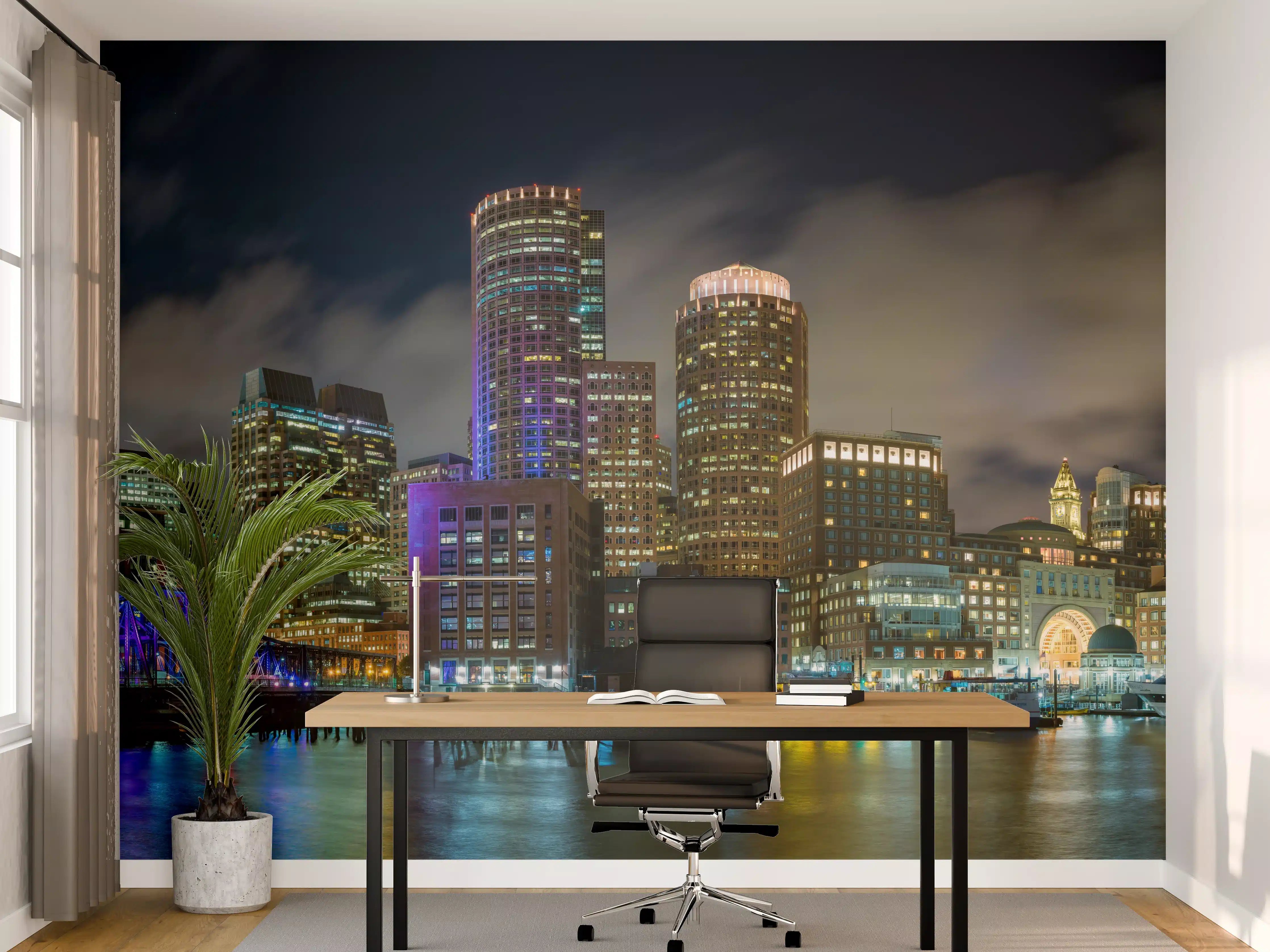 Büro Wandgestaltung - Hafen von Boston