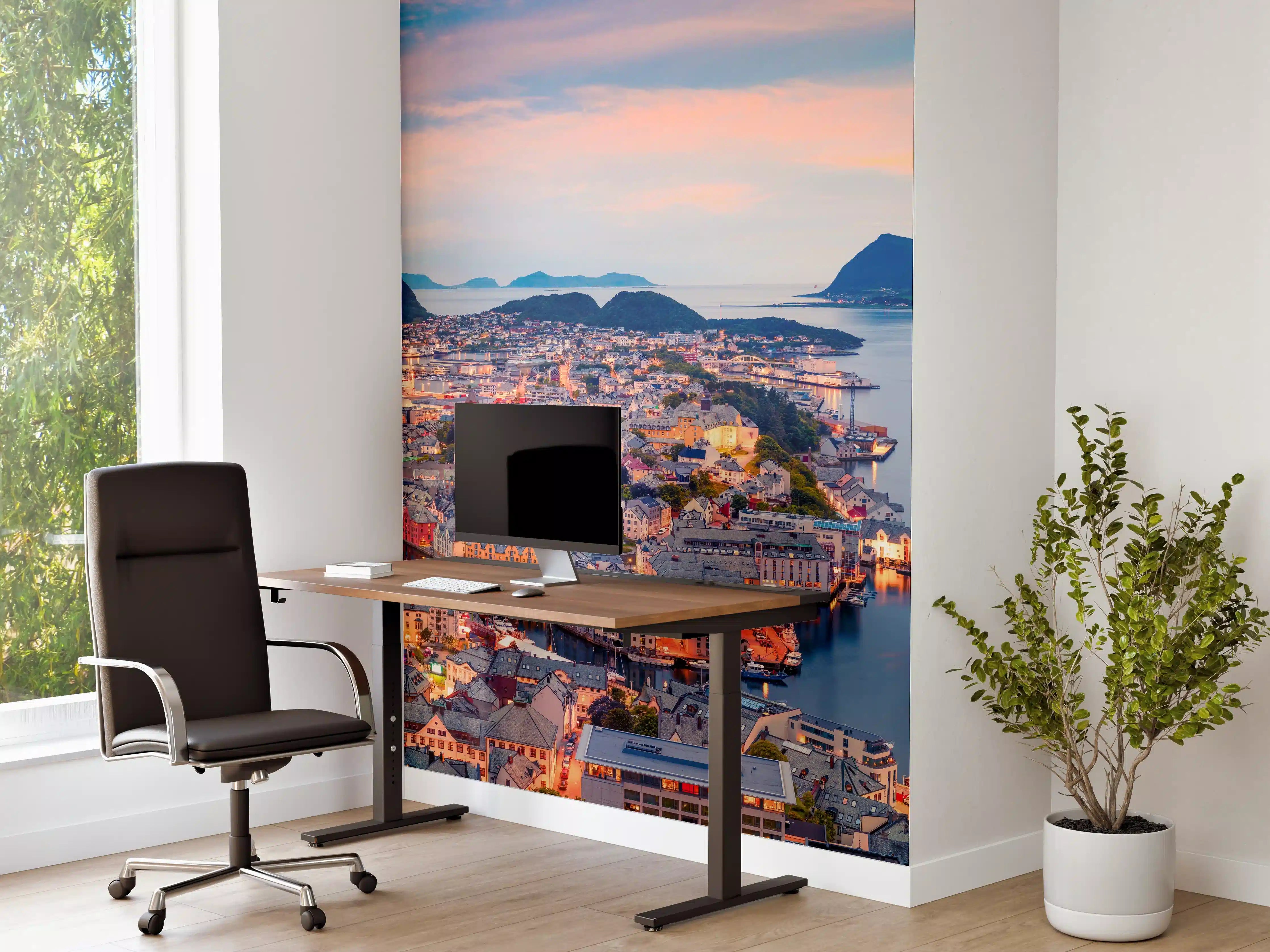 Büro Wandgestaltung - Hafenstadt Alesund