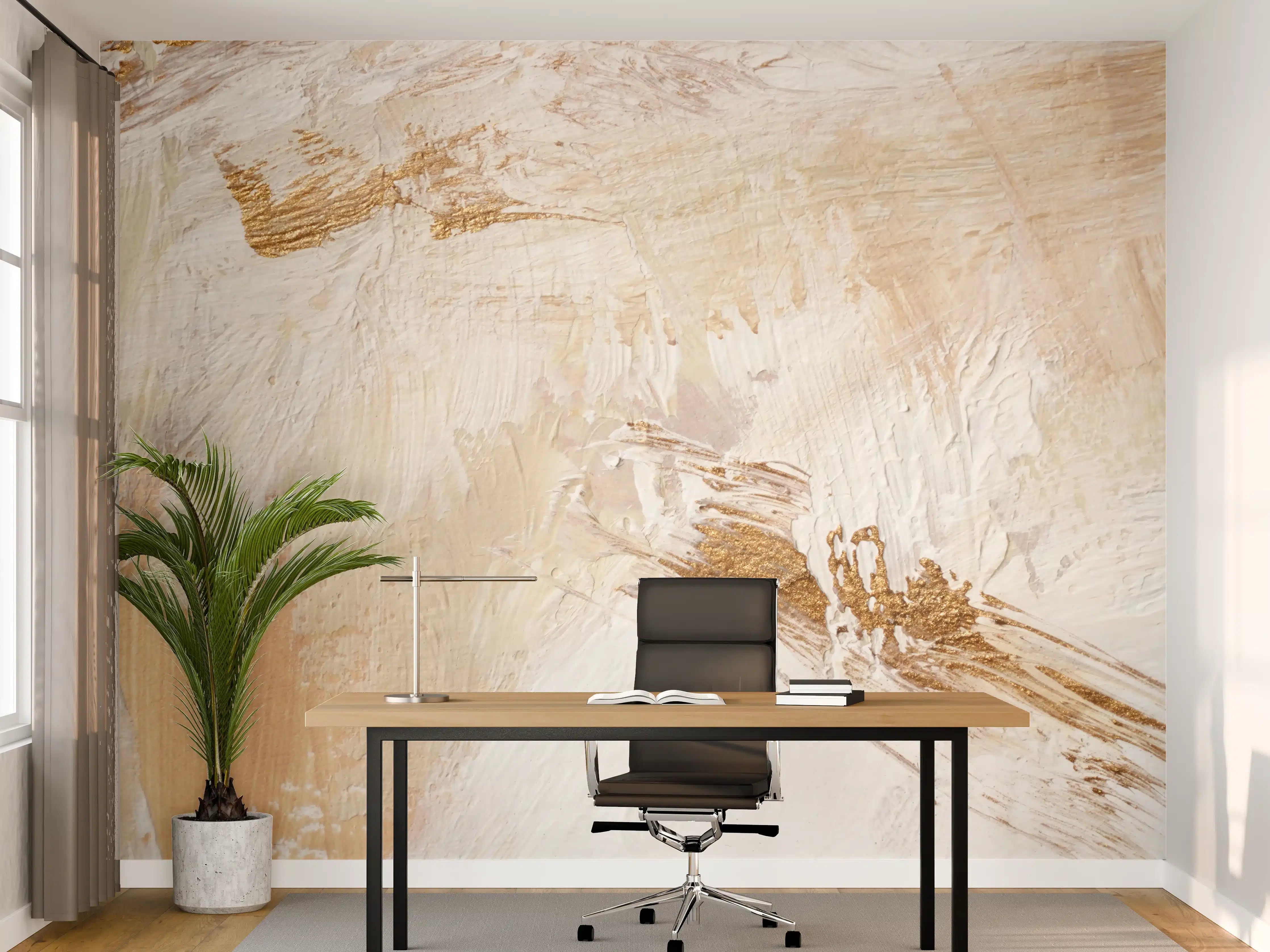 Büro Wandgestaltung - Handgemalter Hintergrund - Abstrakt