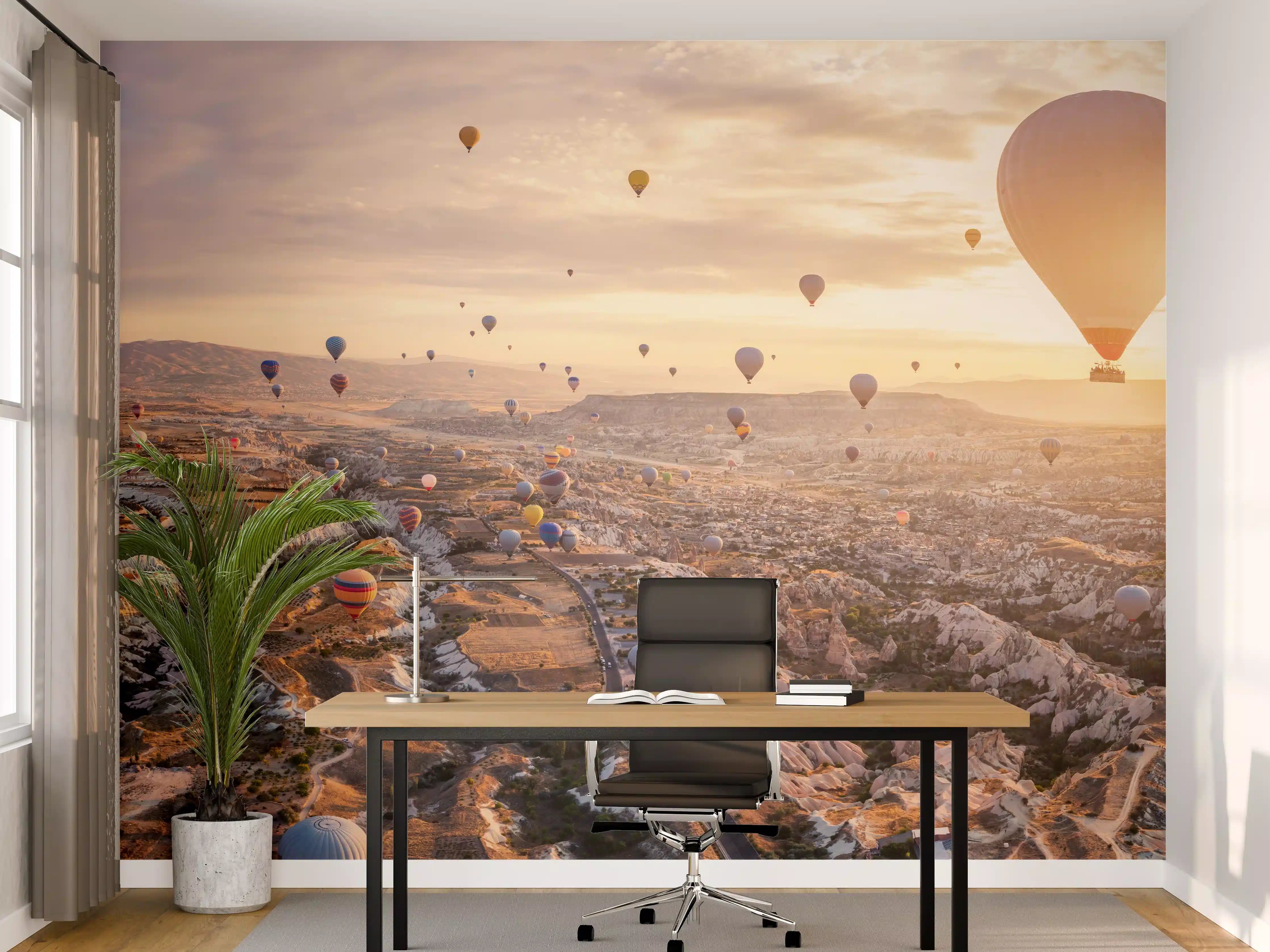 Büro Wandgestaltung - Heißluftballons über Göreme-Türkei