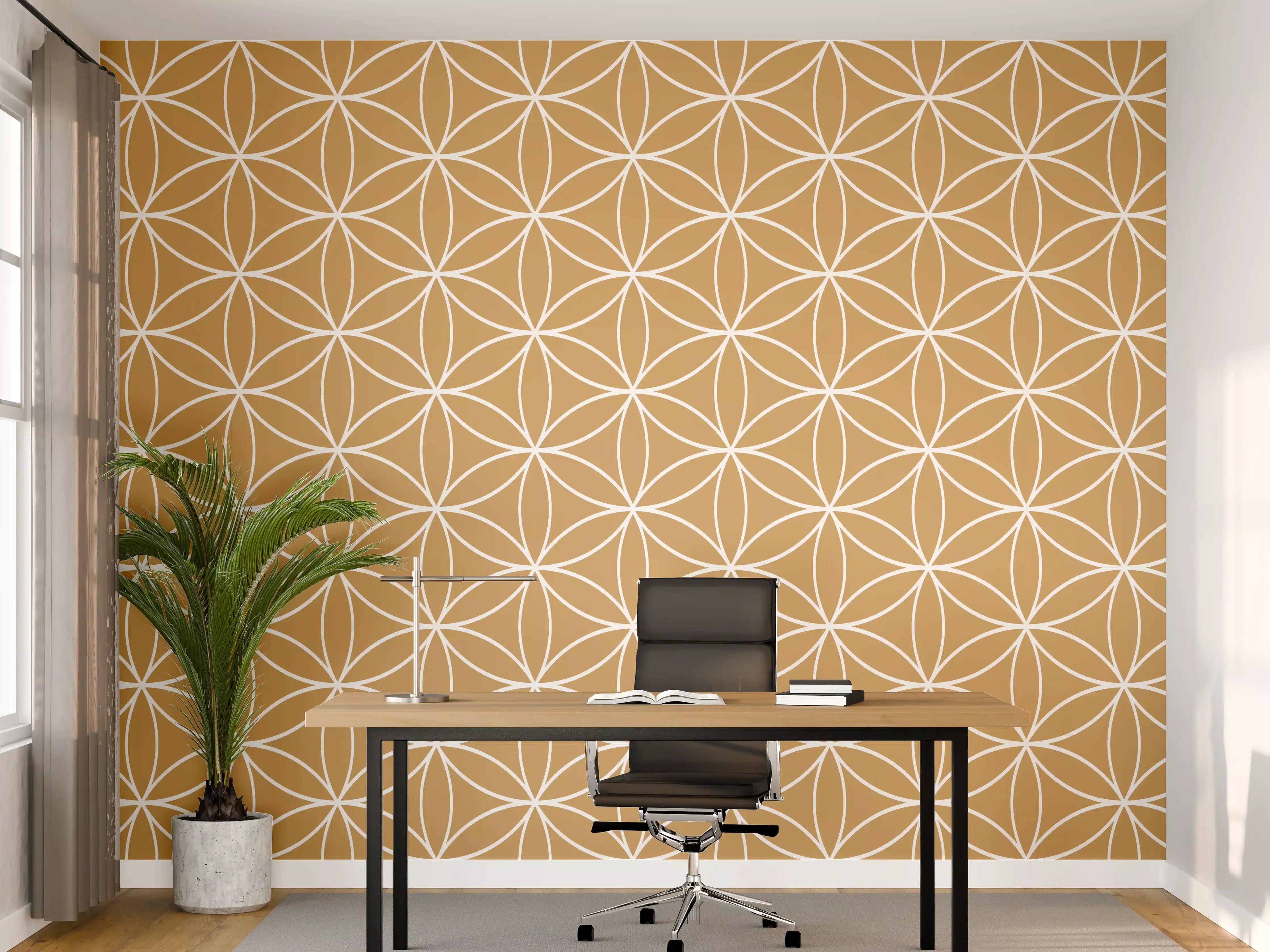 Büro Wandgestaltung - Hellbraune geometrische Muster