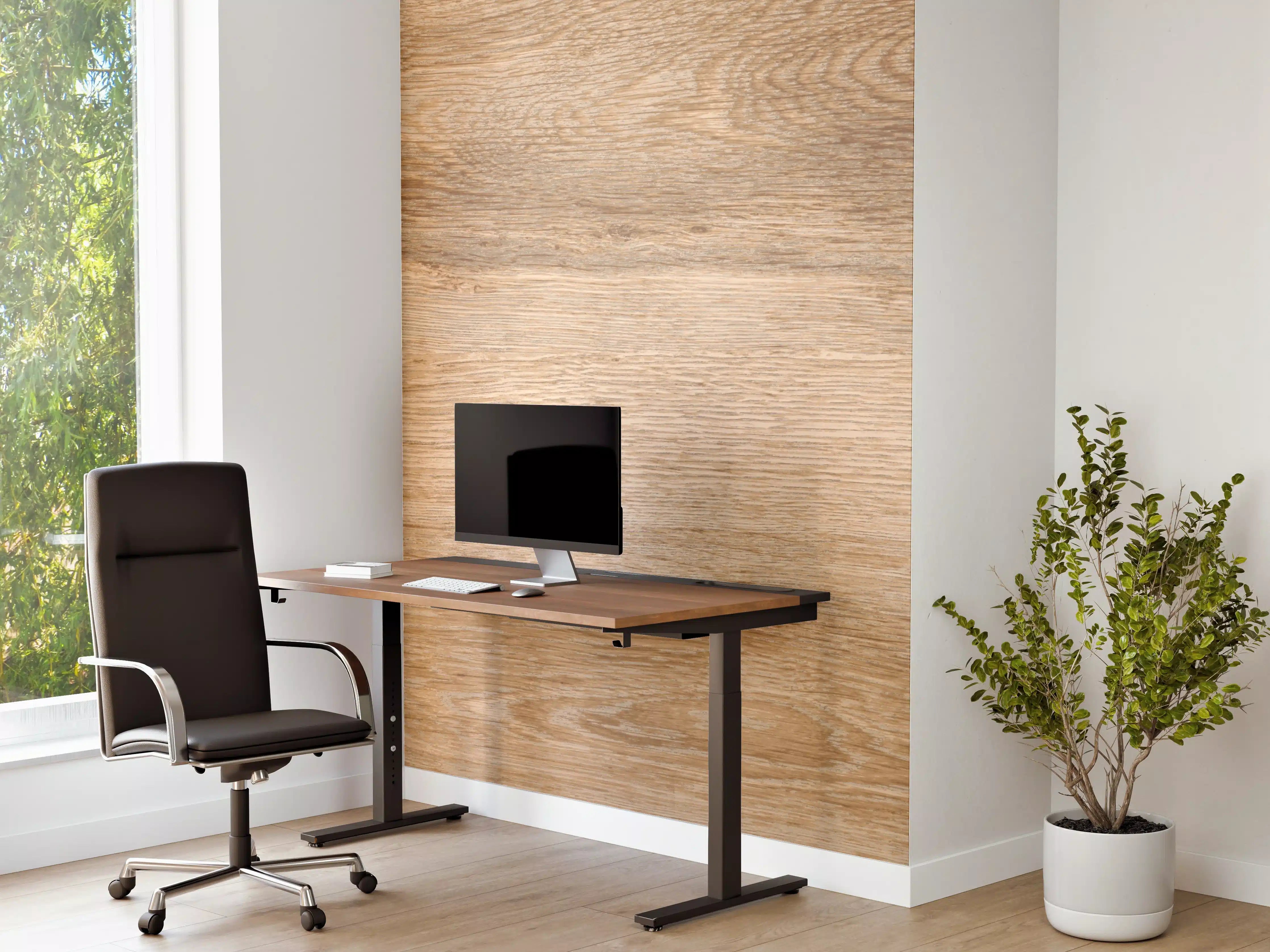 Büro Wandgestaltung - Hellbraunes Eichenholz