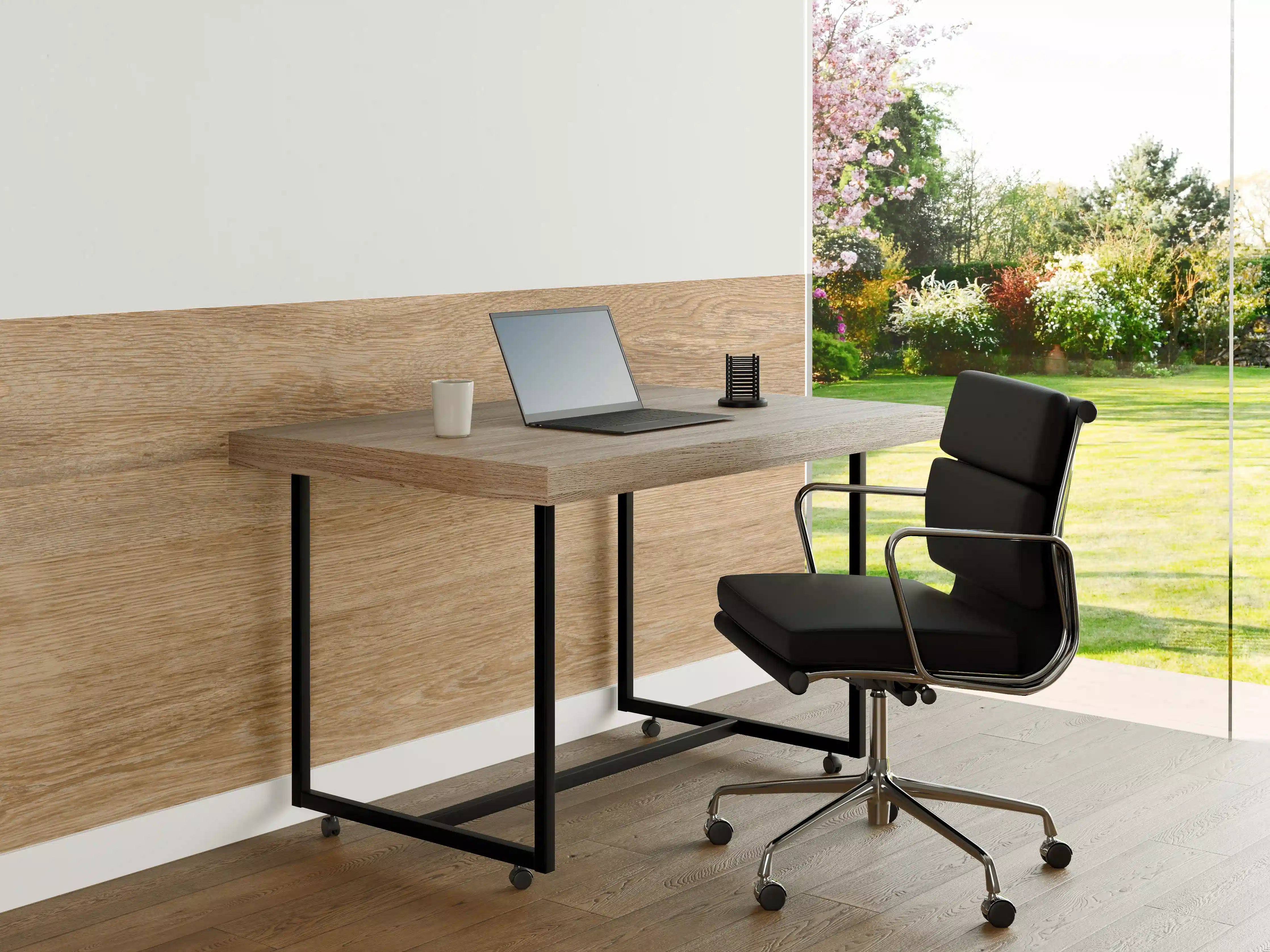 Büro Wandgestaltung - Hellbraunes Eichenholz