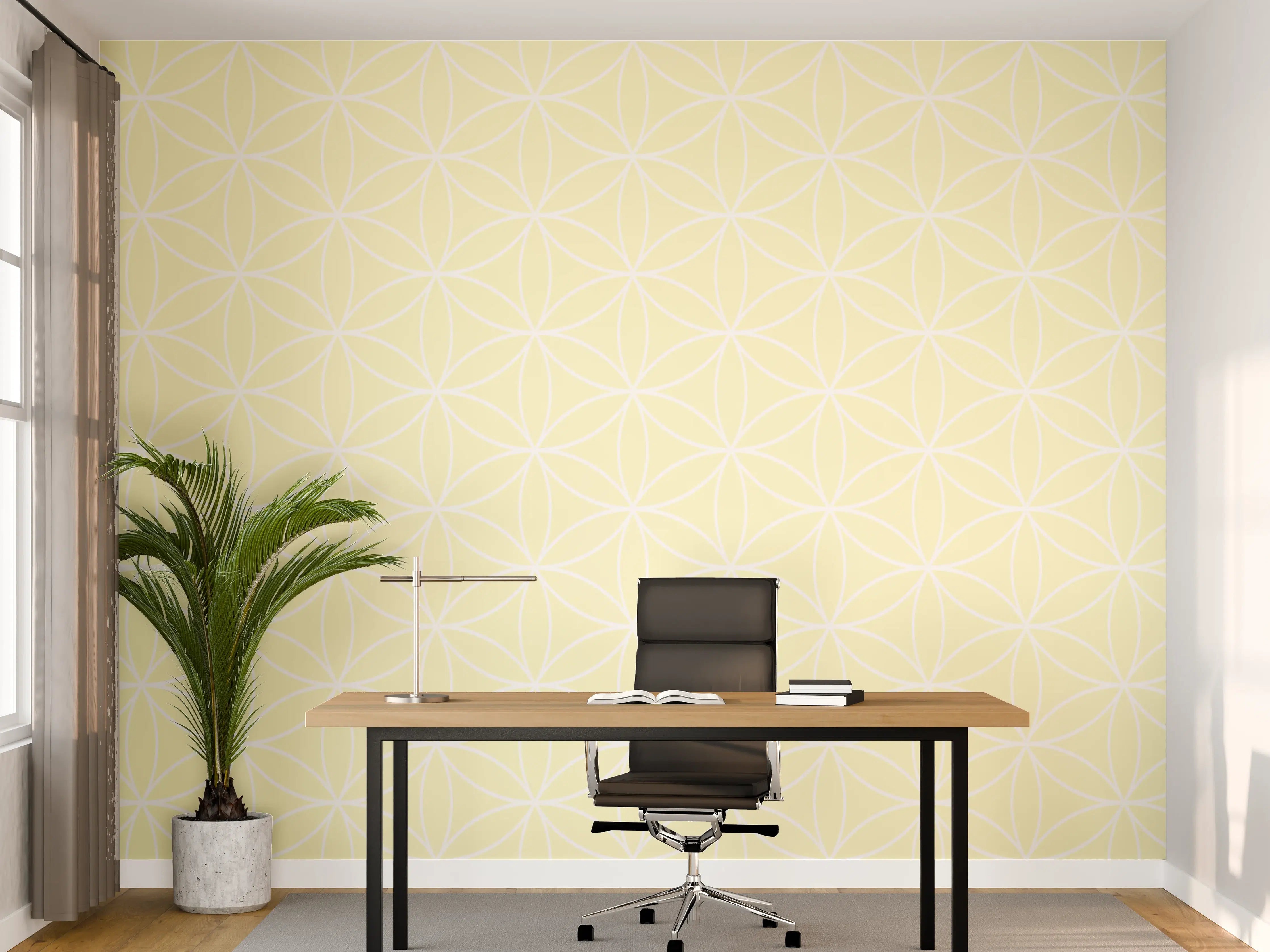 Büro Wandgestaltung - Helle Limone-Crema-Fliese