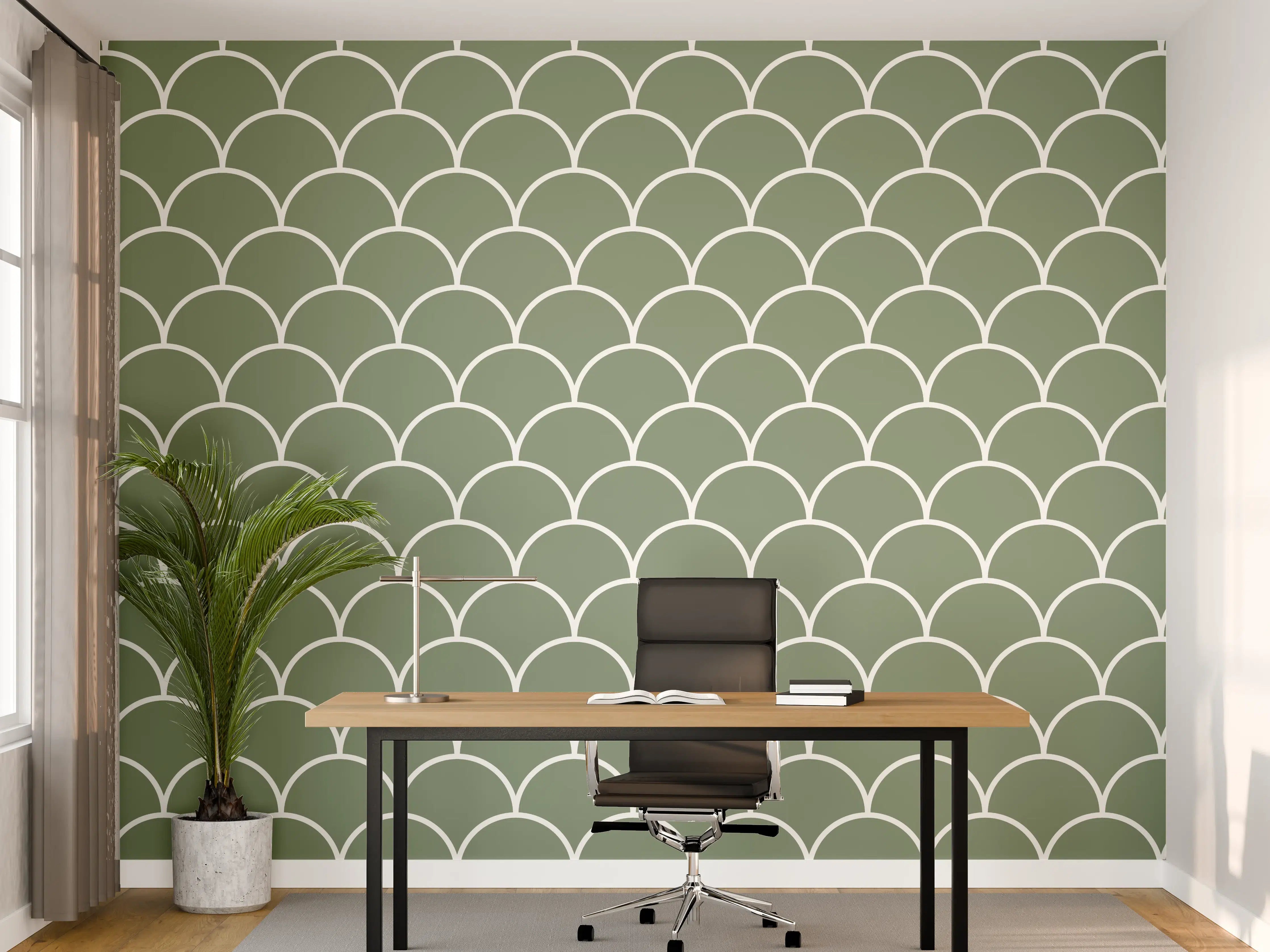 Büro Wandgestaltung - Helle Marmor-Textur mit zarten Graunuancen